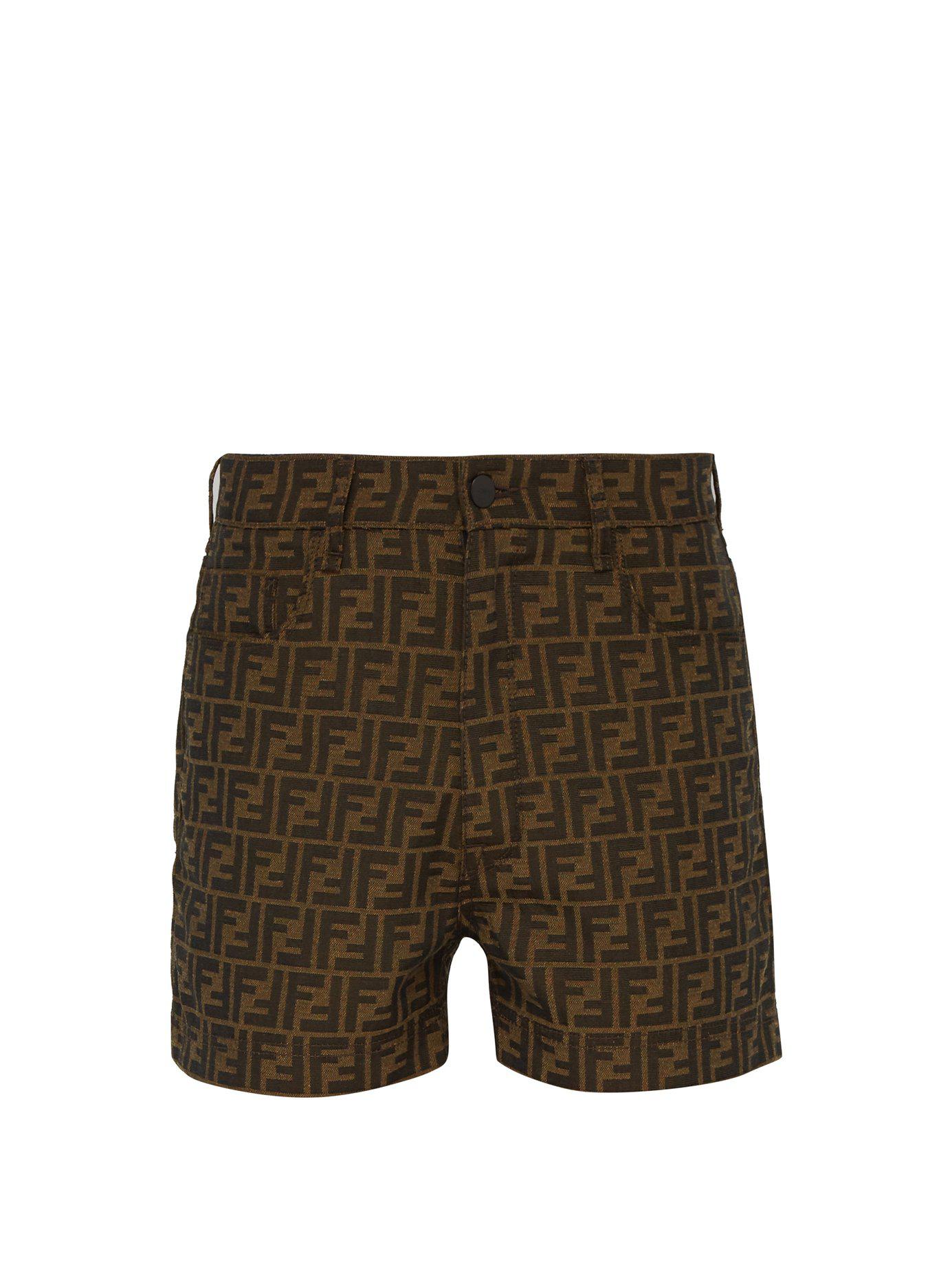 Fendi Rubber Ff Jacquard Shorts for Men - Lyst