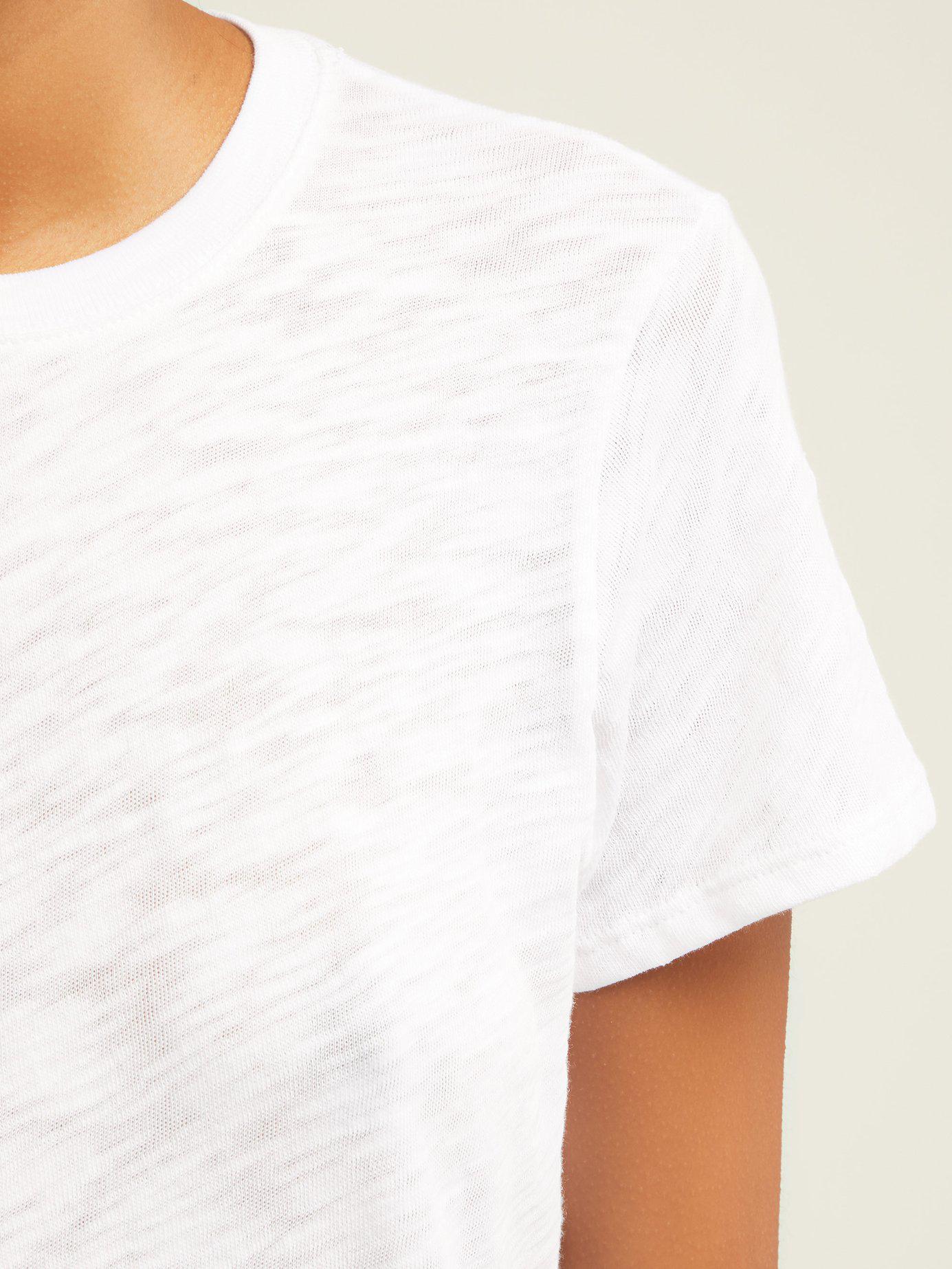 Lyst ATM Round Neck Cotton Slub Jersey T Shirt in White