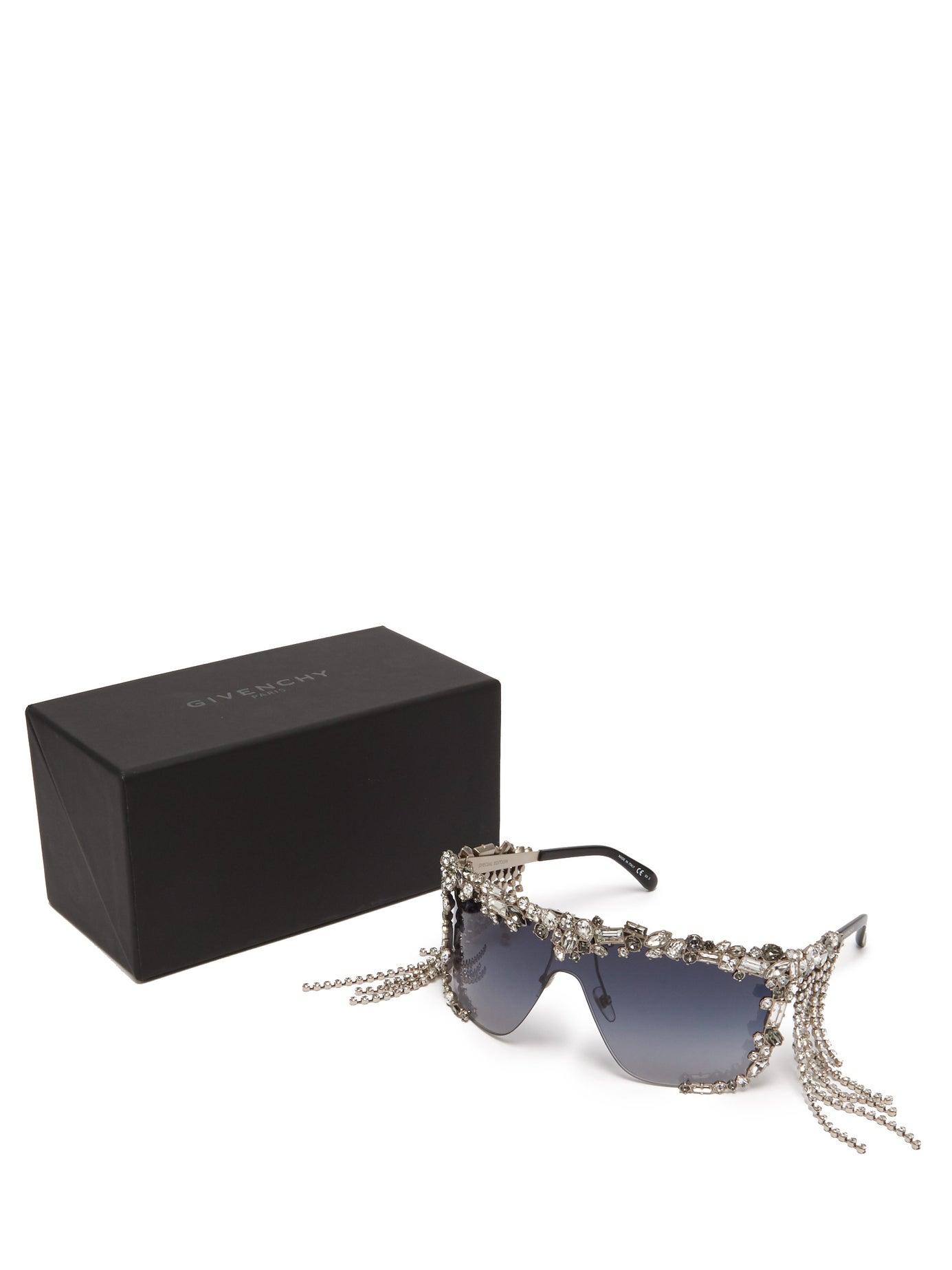 Givenchy Shower Swarovski Encrusted Sunglasses | Lyst