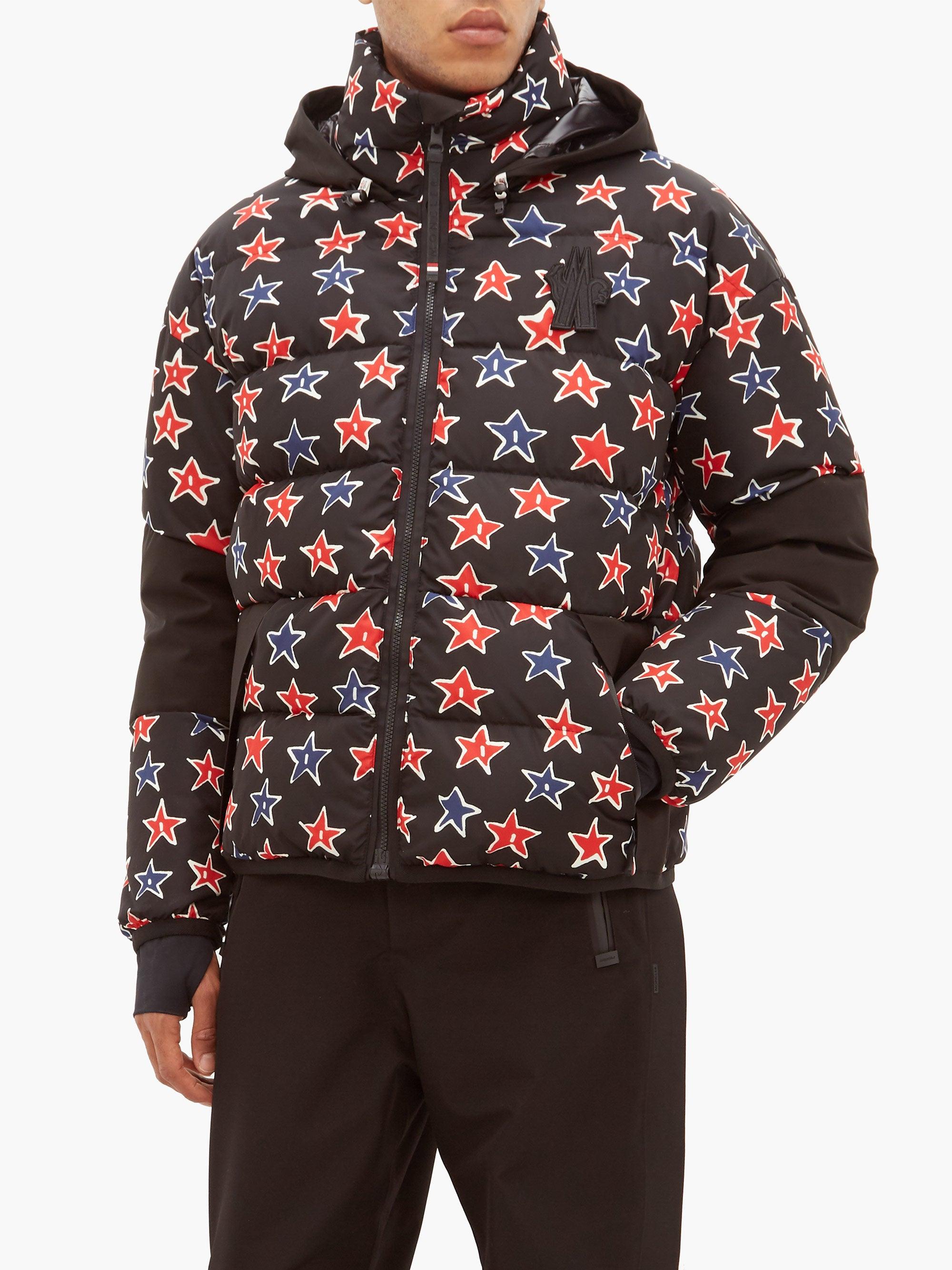 3 MONCLER GRENOBLE Star-print Quilted Down Technical Ski Jacket in Black  for Men | Lyst