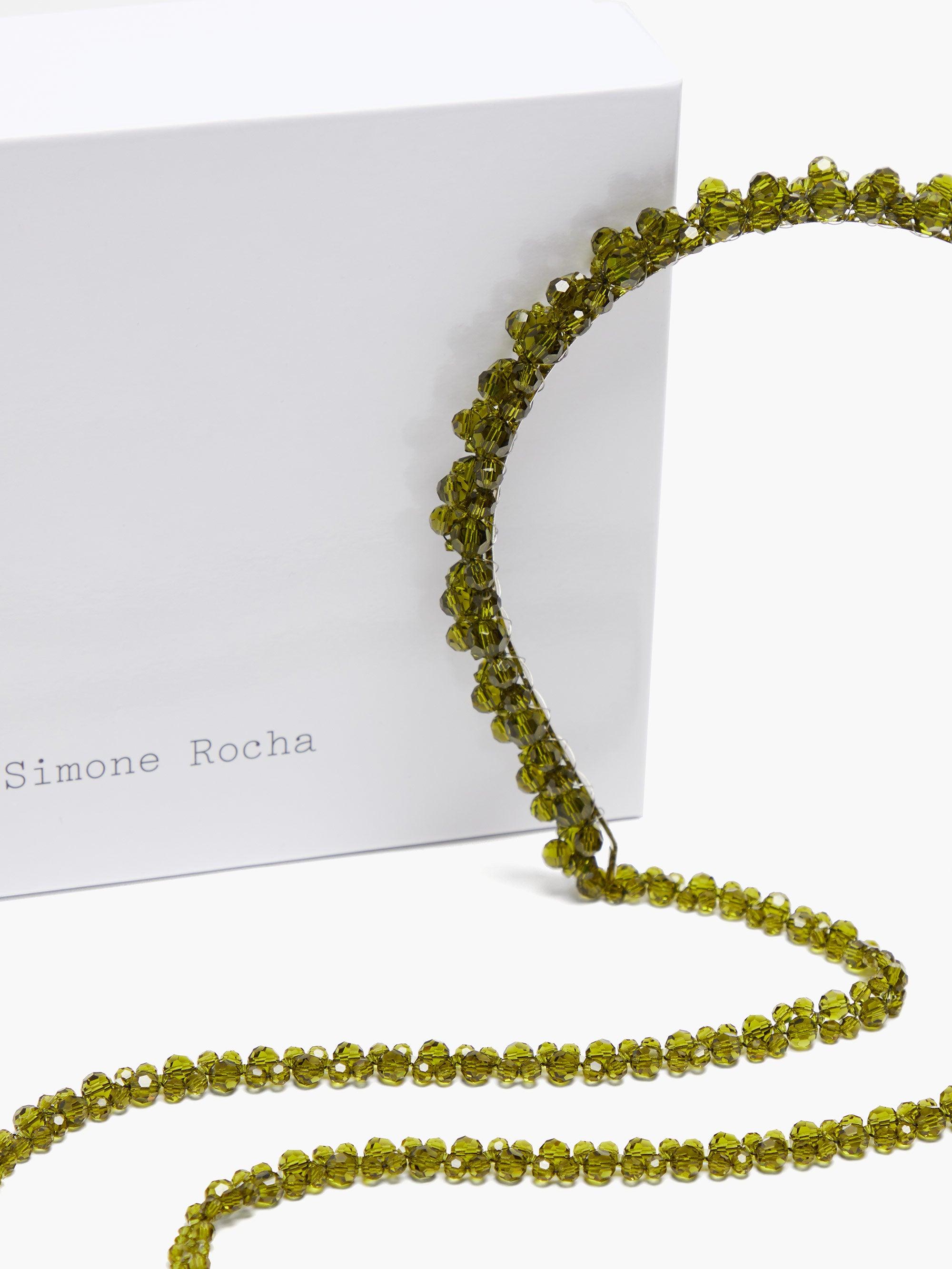 Simone Rocha Drip Crystal-embellished Headband in Green - Lyst
