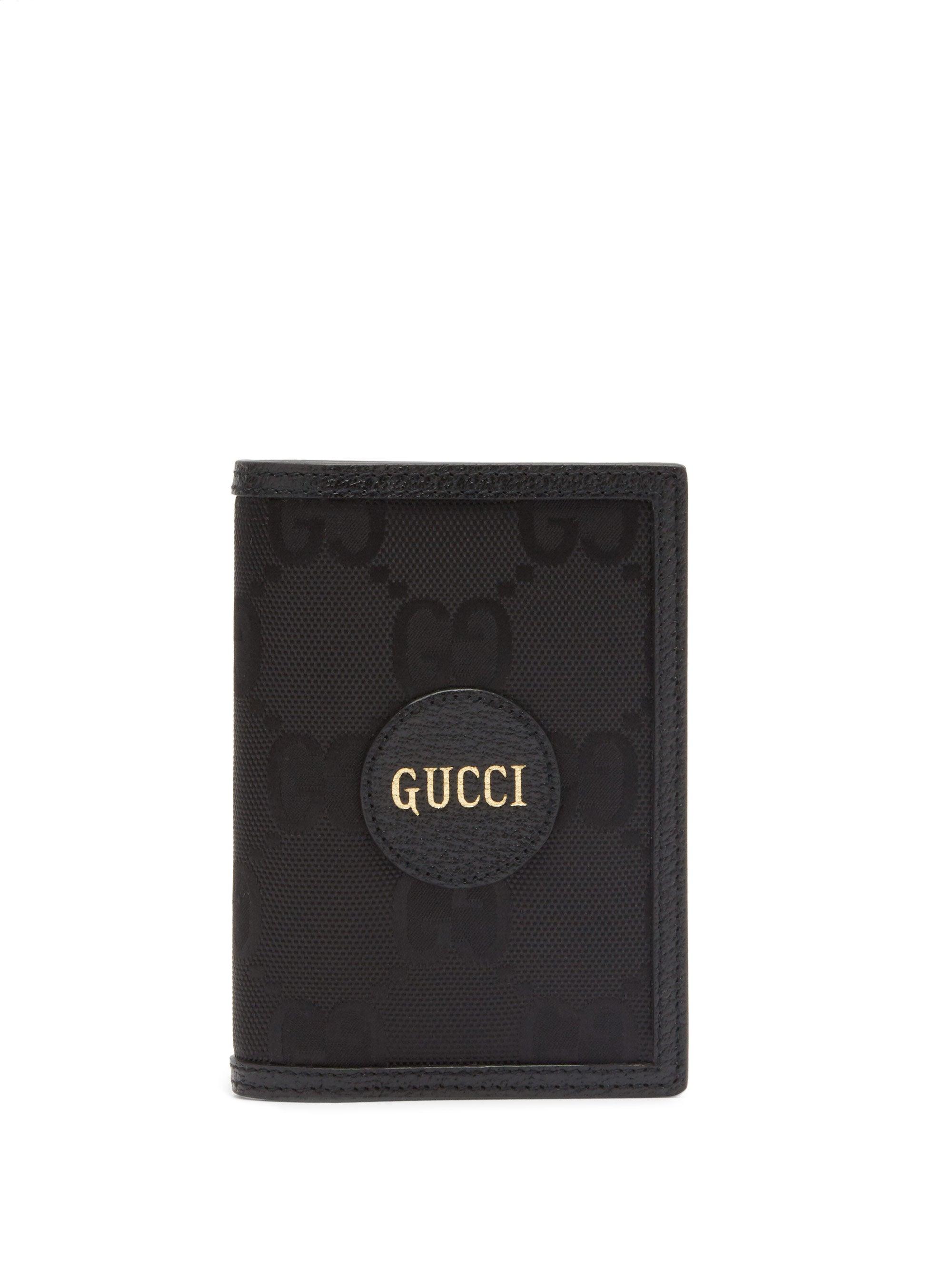 Gucci Off The Grid Logopatch Ggcanvas Passport Holder in Black for