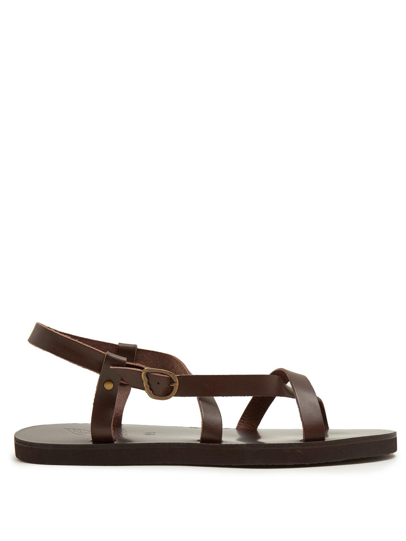 Ancient Greek Sandals Ambrosios Leather Sandals in Brown for Men | Lyst