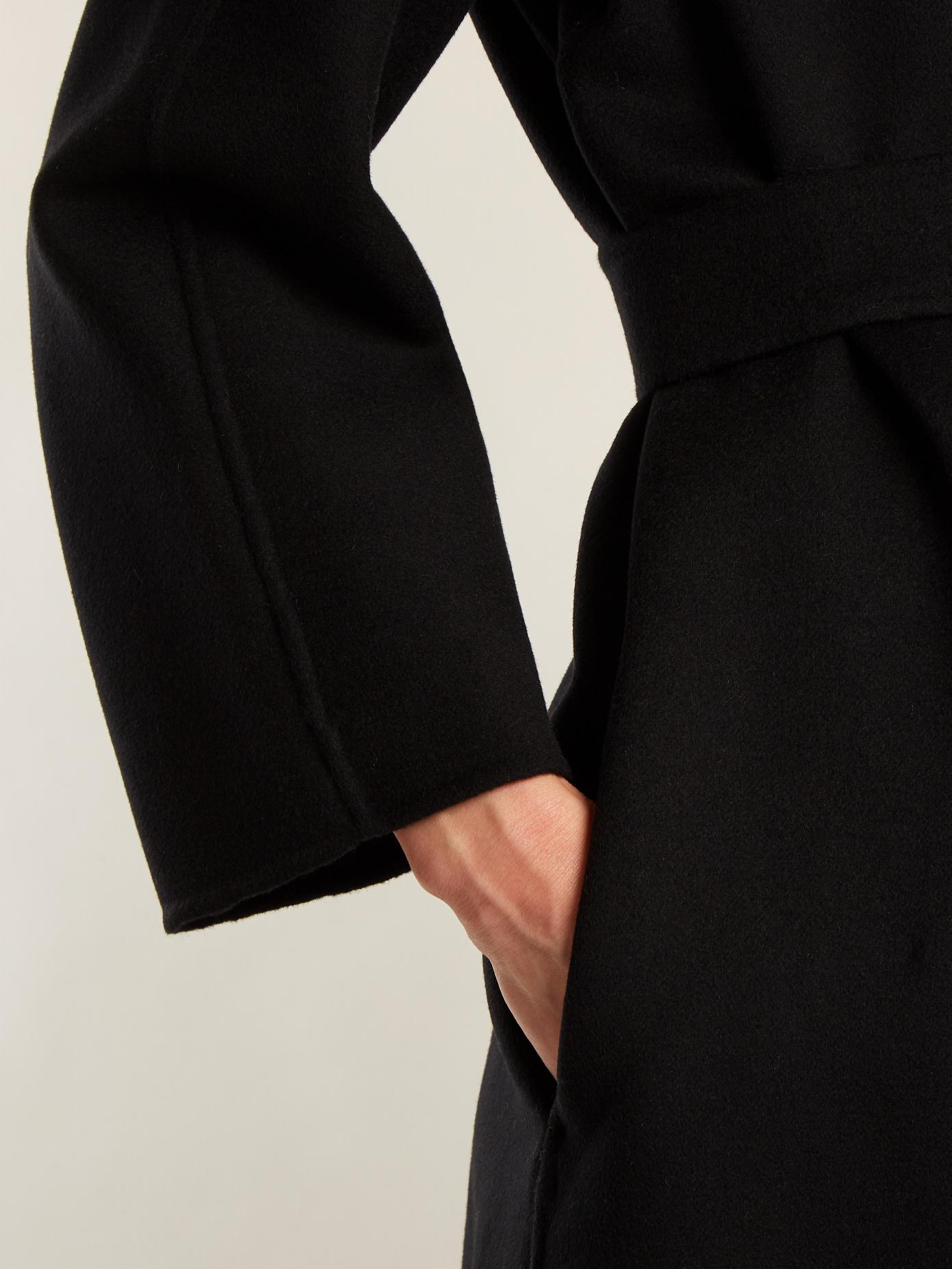 Max Mara Studio Wool Gino Coat In Black Lyst