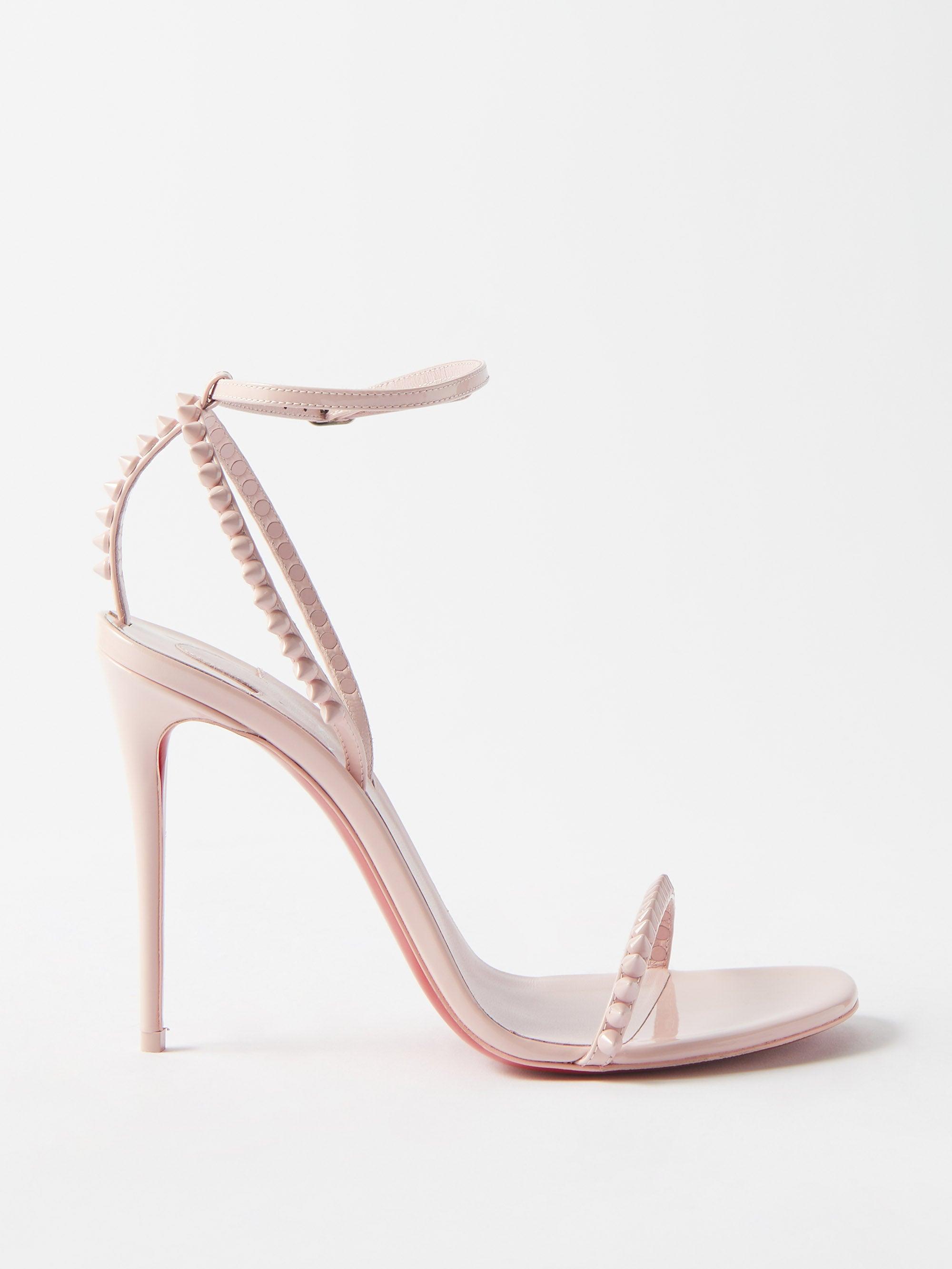 So Me - 100 mm Sandals - Leather - Blush - Christian Louboutin