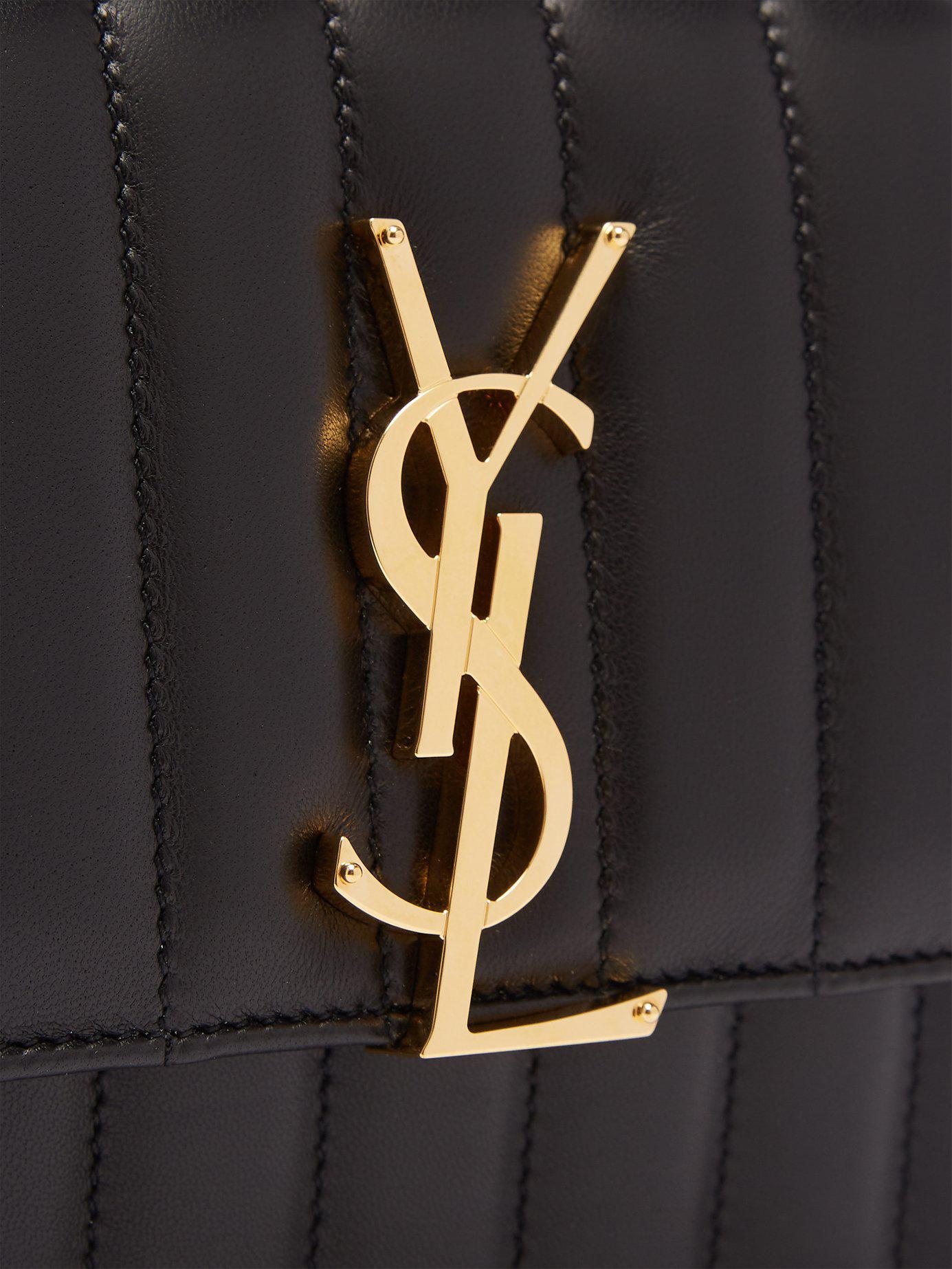 Vicky Small Patent Leather Crossbody Bag in Black - Saint Laurent