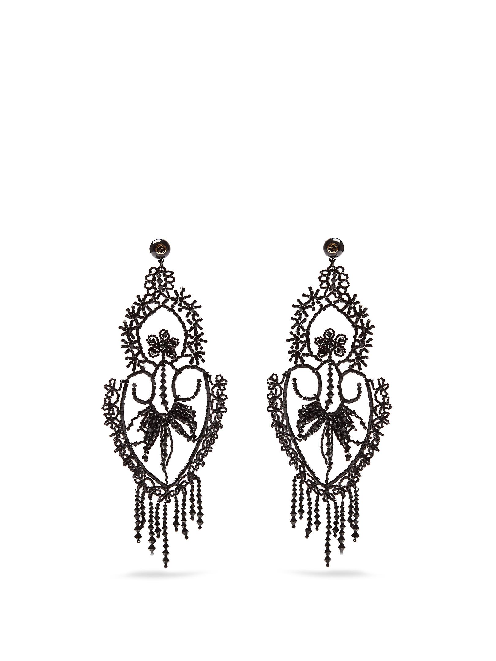 black gucci earrings