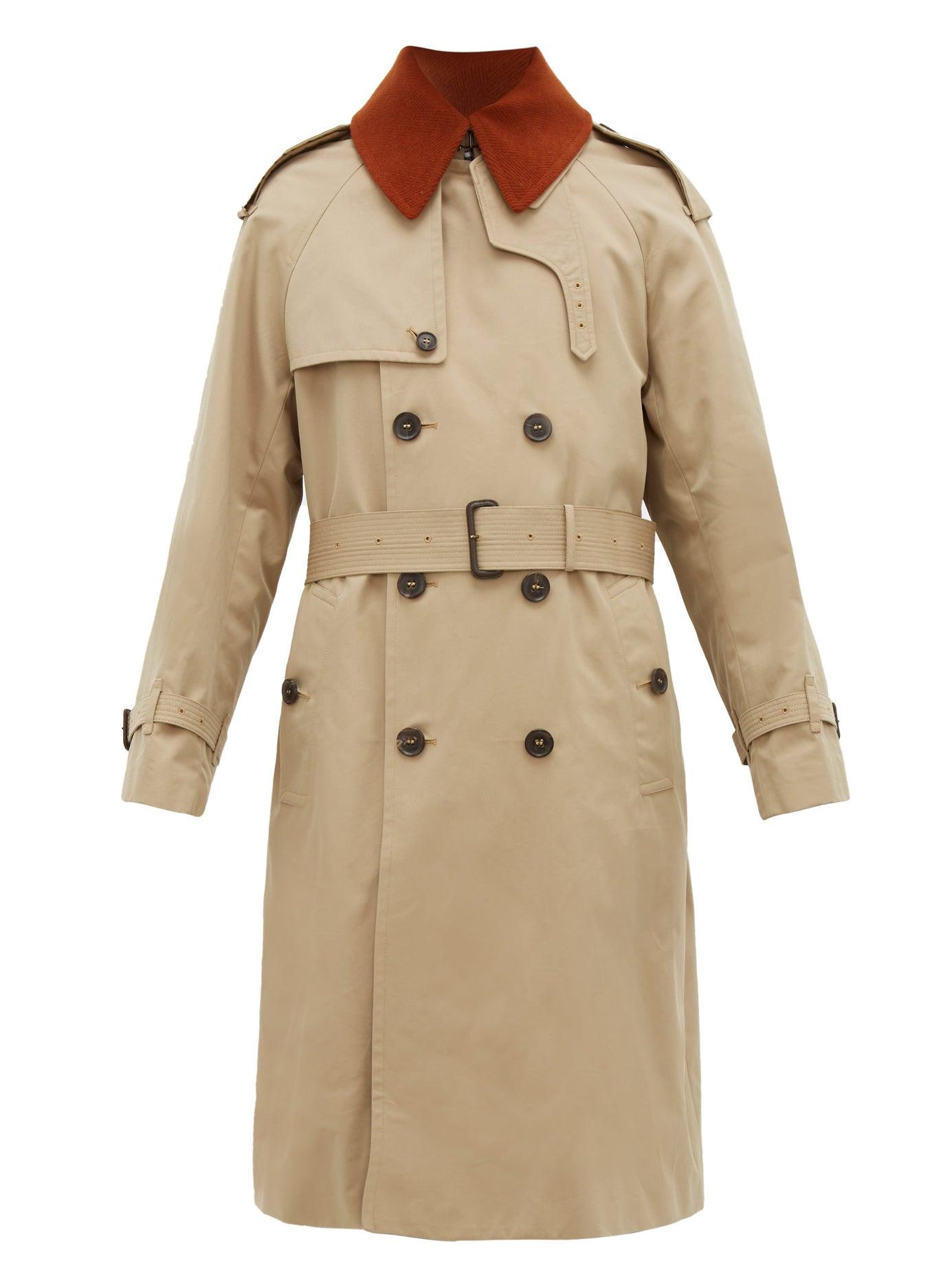 Mackintosh Corduroy-collar Cotton-gabardine Trench Coat in Beige ...