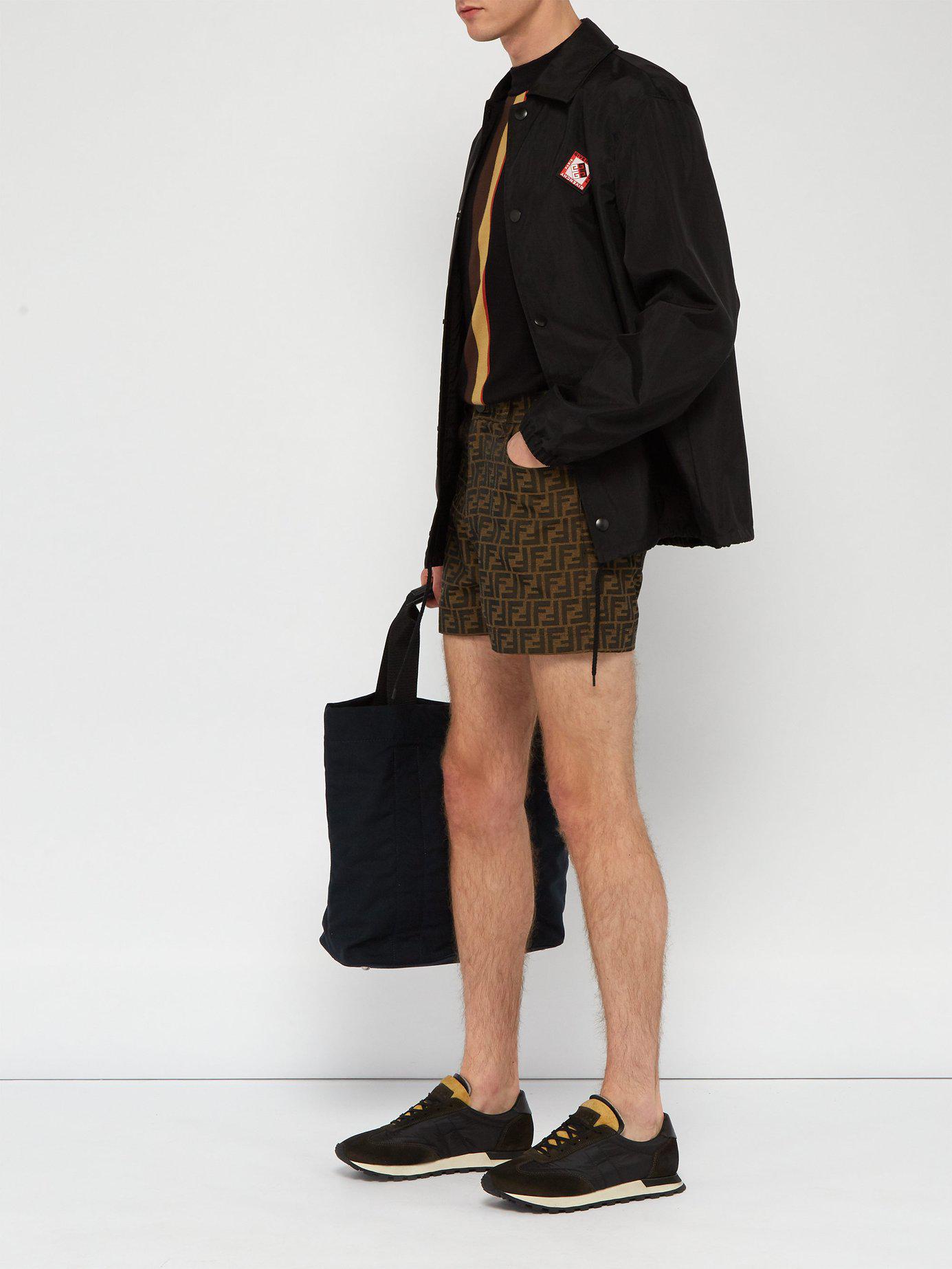 Fendi Rubber Ff Jacquard Shorts for Men Lyst