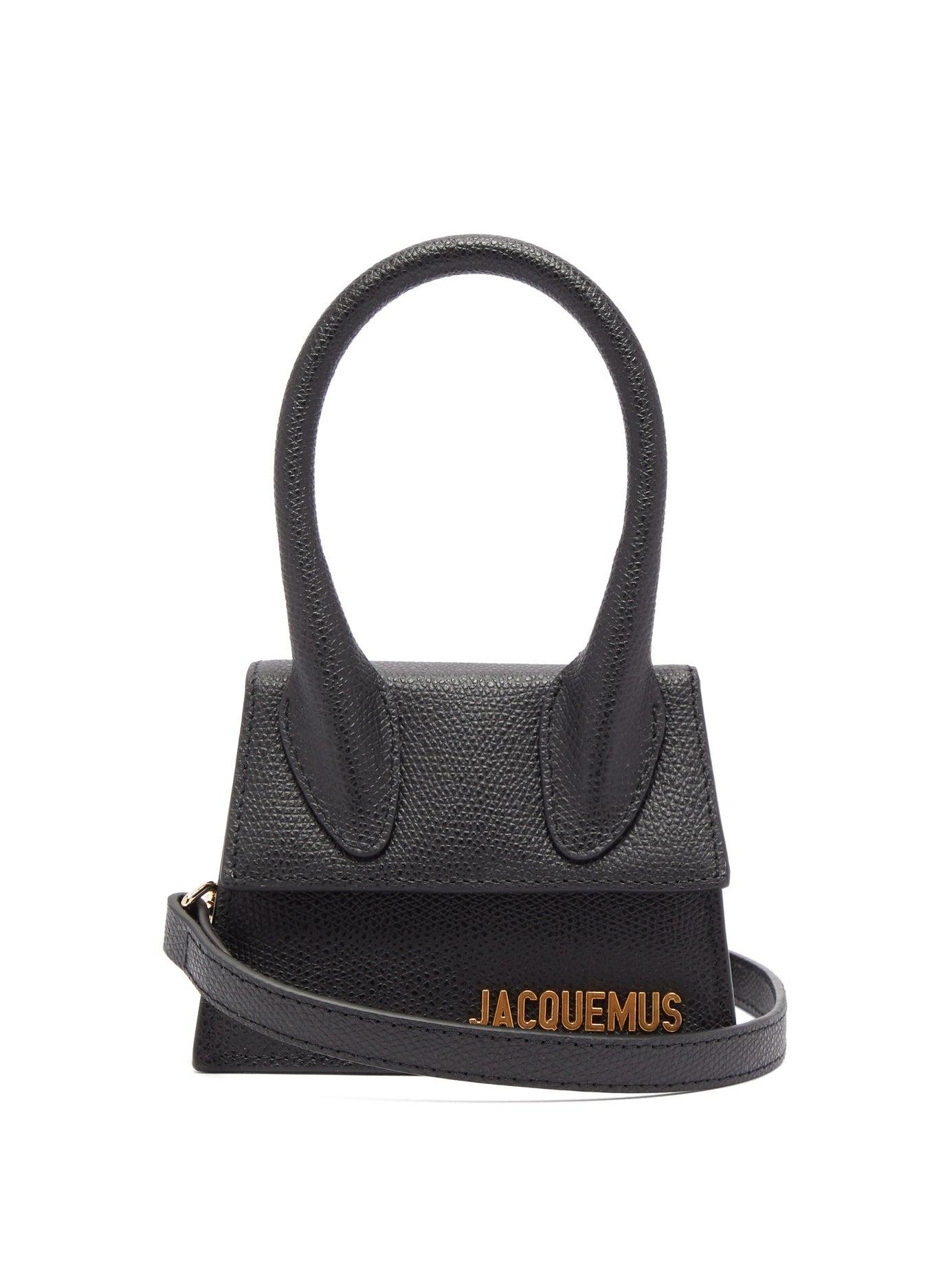 Jacquemus Le Chiquito Grained Leather Cross Body Bag in Black | Lyst