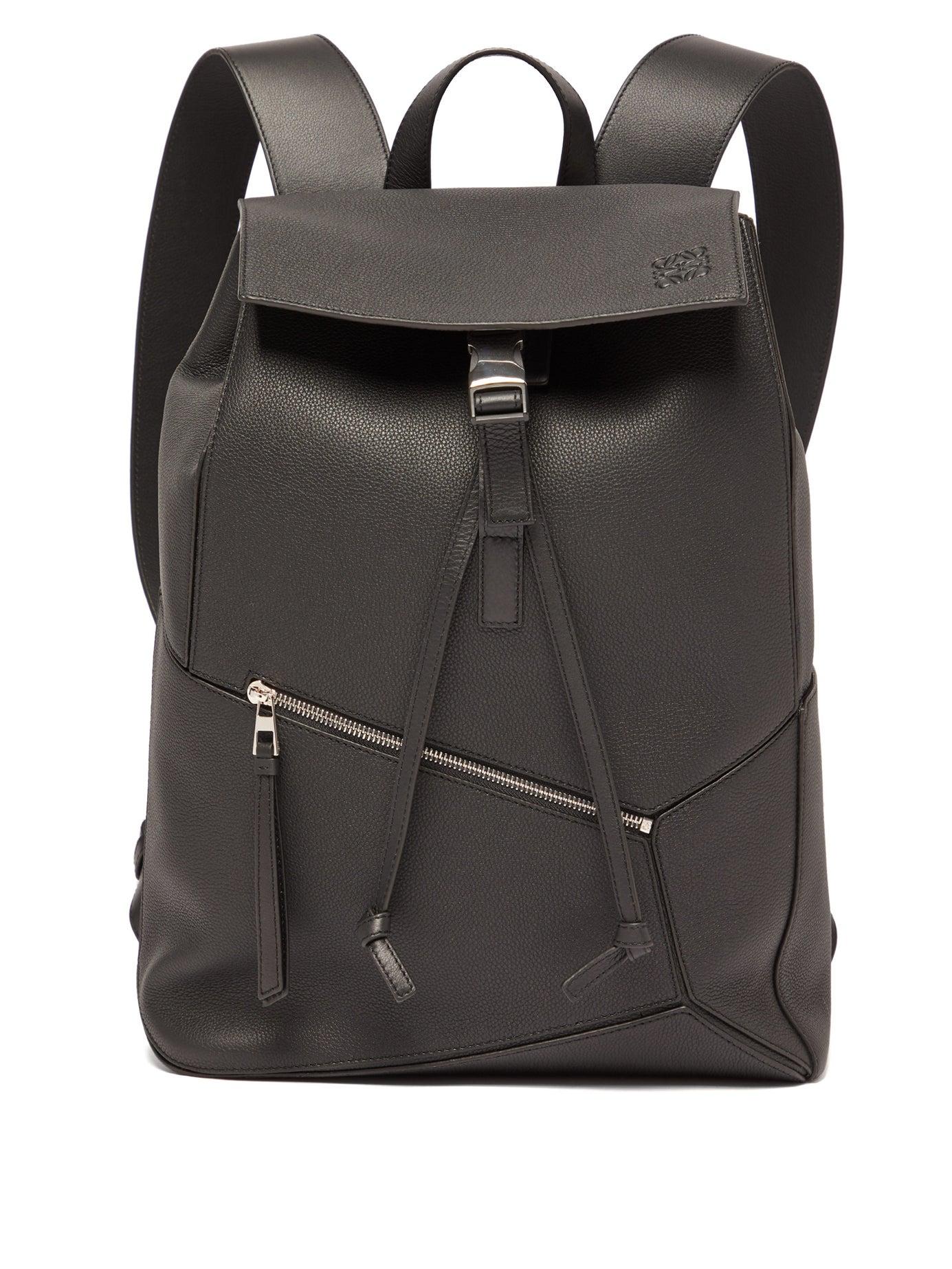 Loewe Puzzle Grained Leather Backpack in Black for Men - Lyst