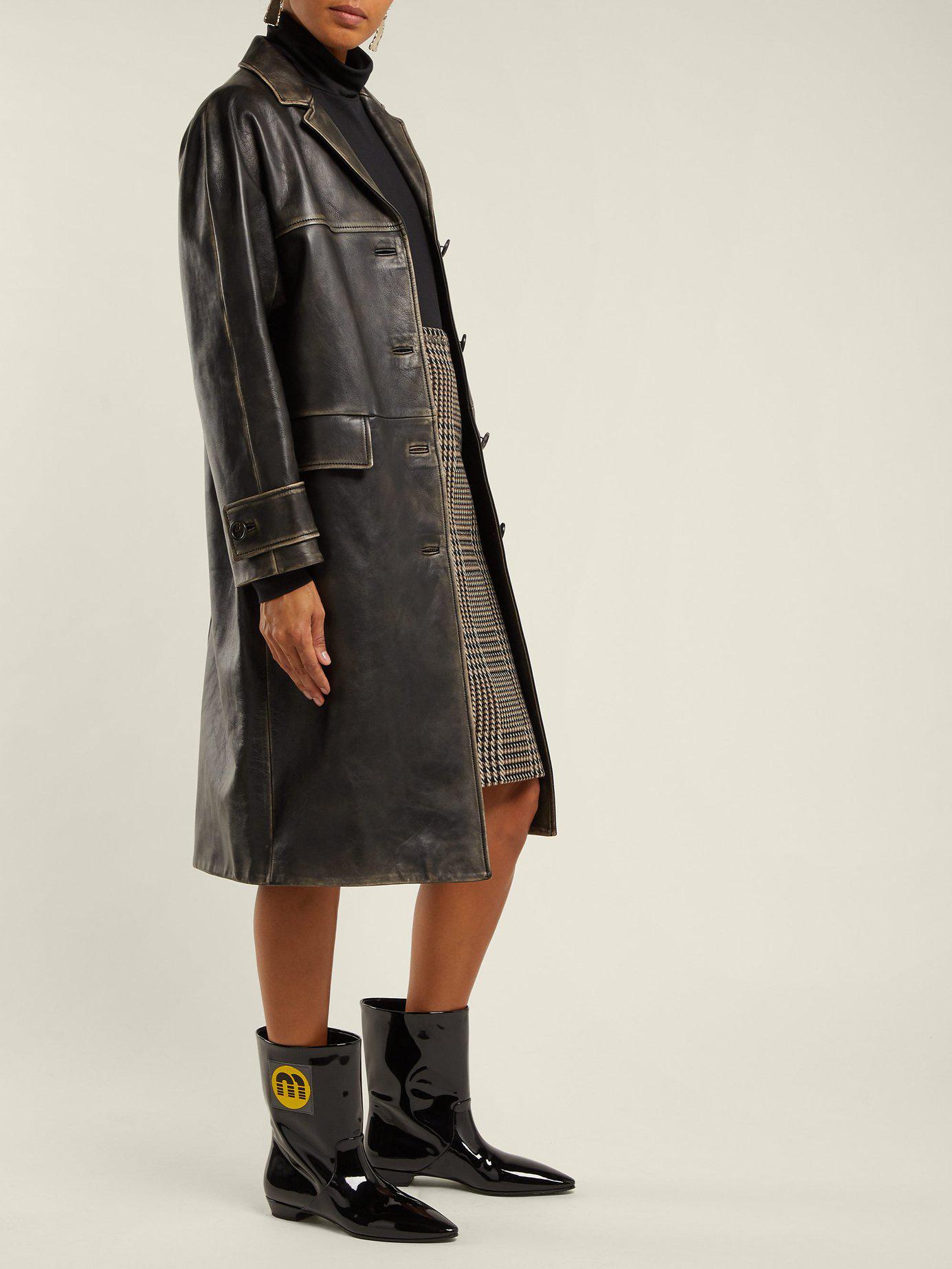 miu miu patent leather booties