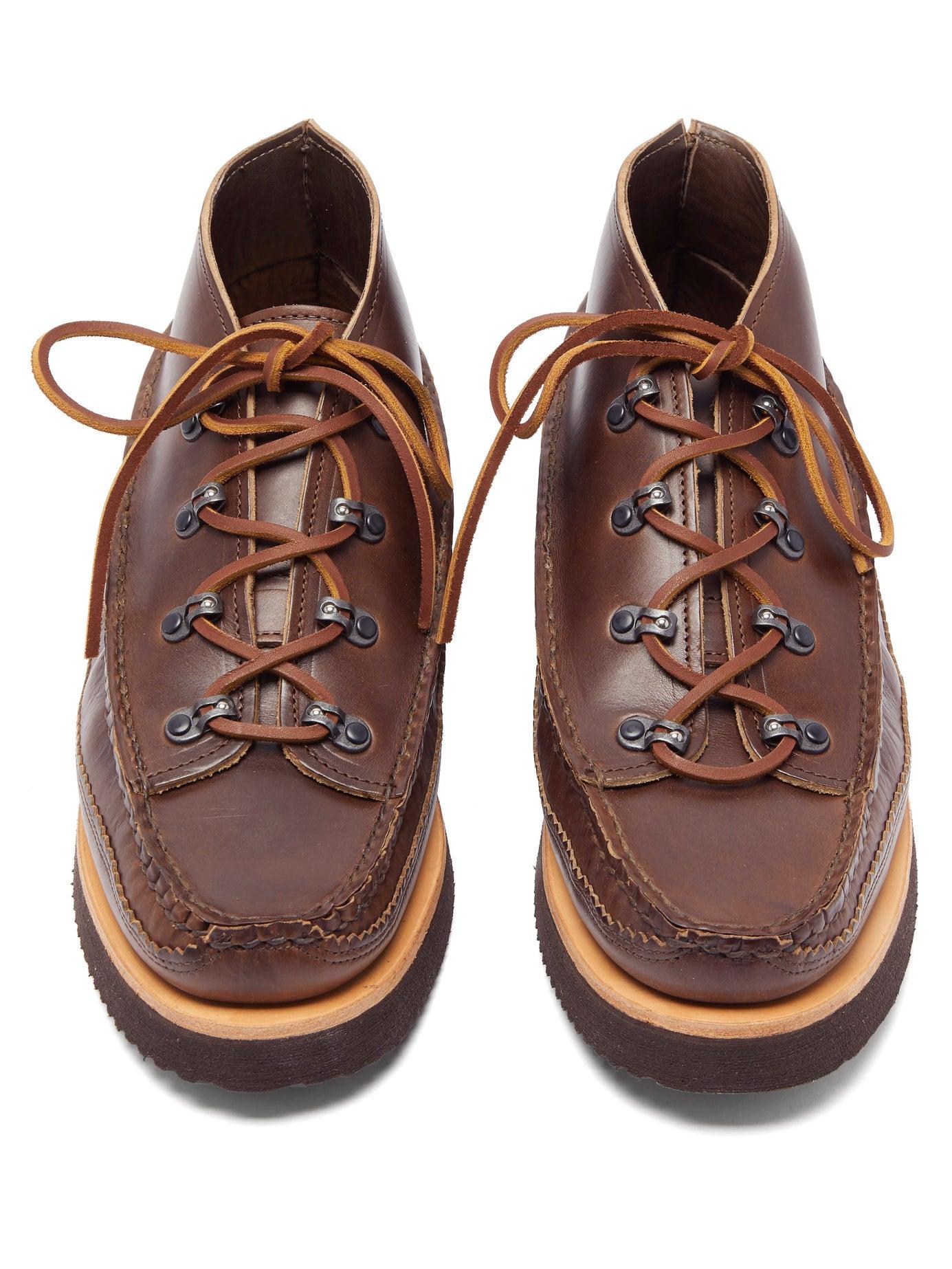 Yuketen All Handsewn Tokyo Chukka Leather Desert Boots in Brown for Men ...
