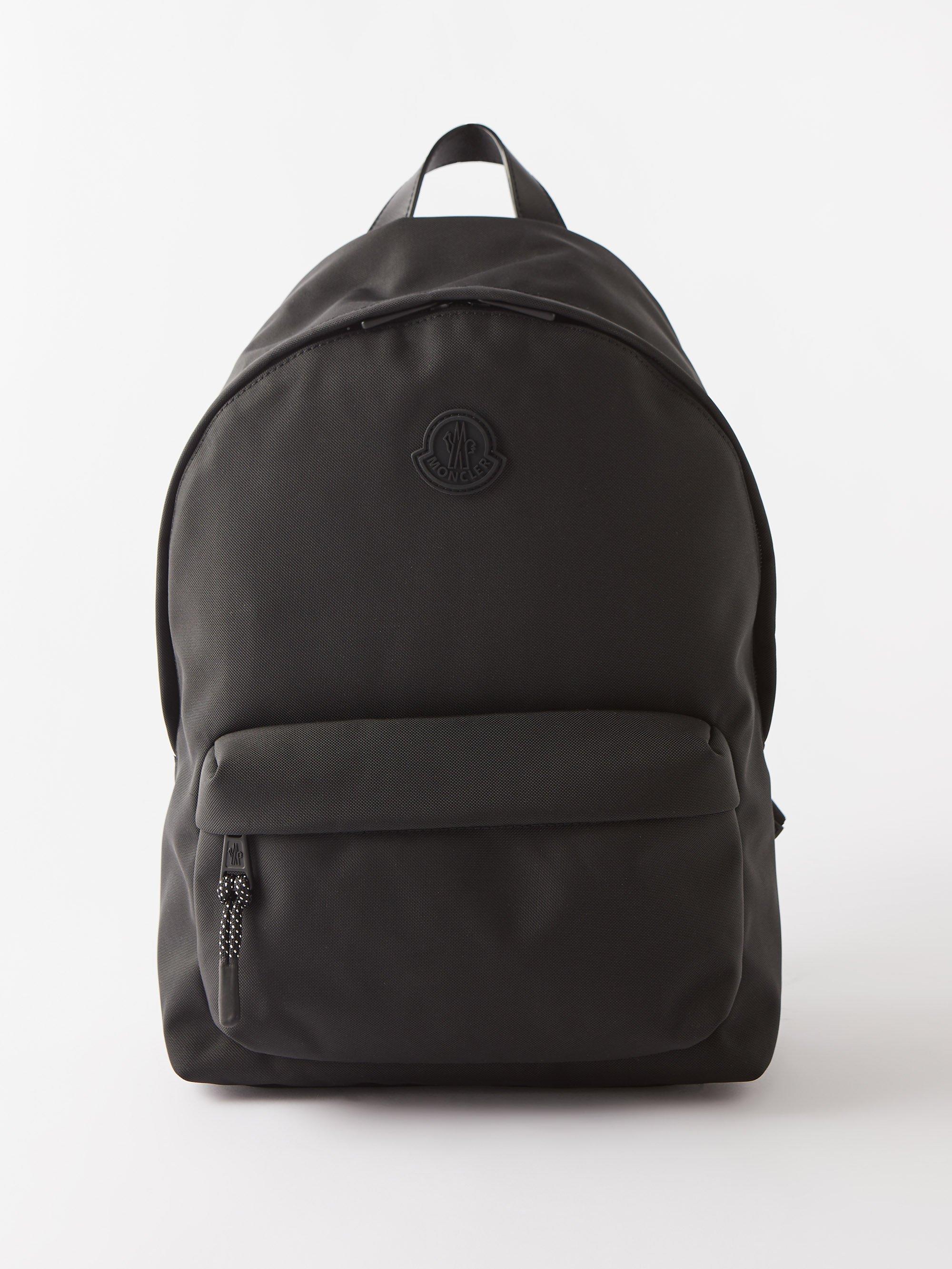 Moncler Pierrick Logopatch Nylon Backpack in Black for Men Lyst