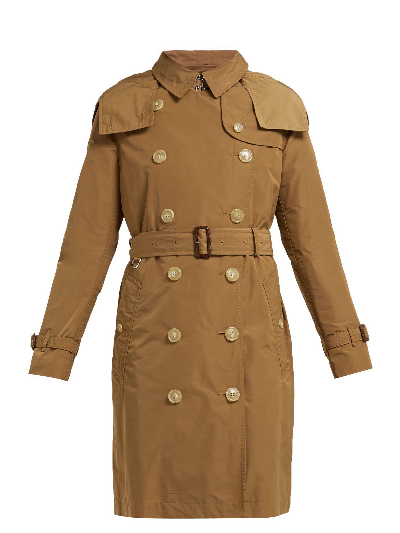 burberry kensington hooded trench coat