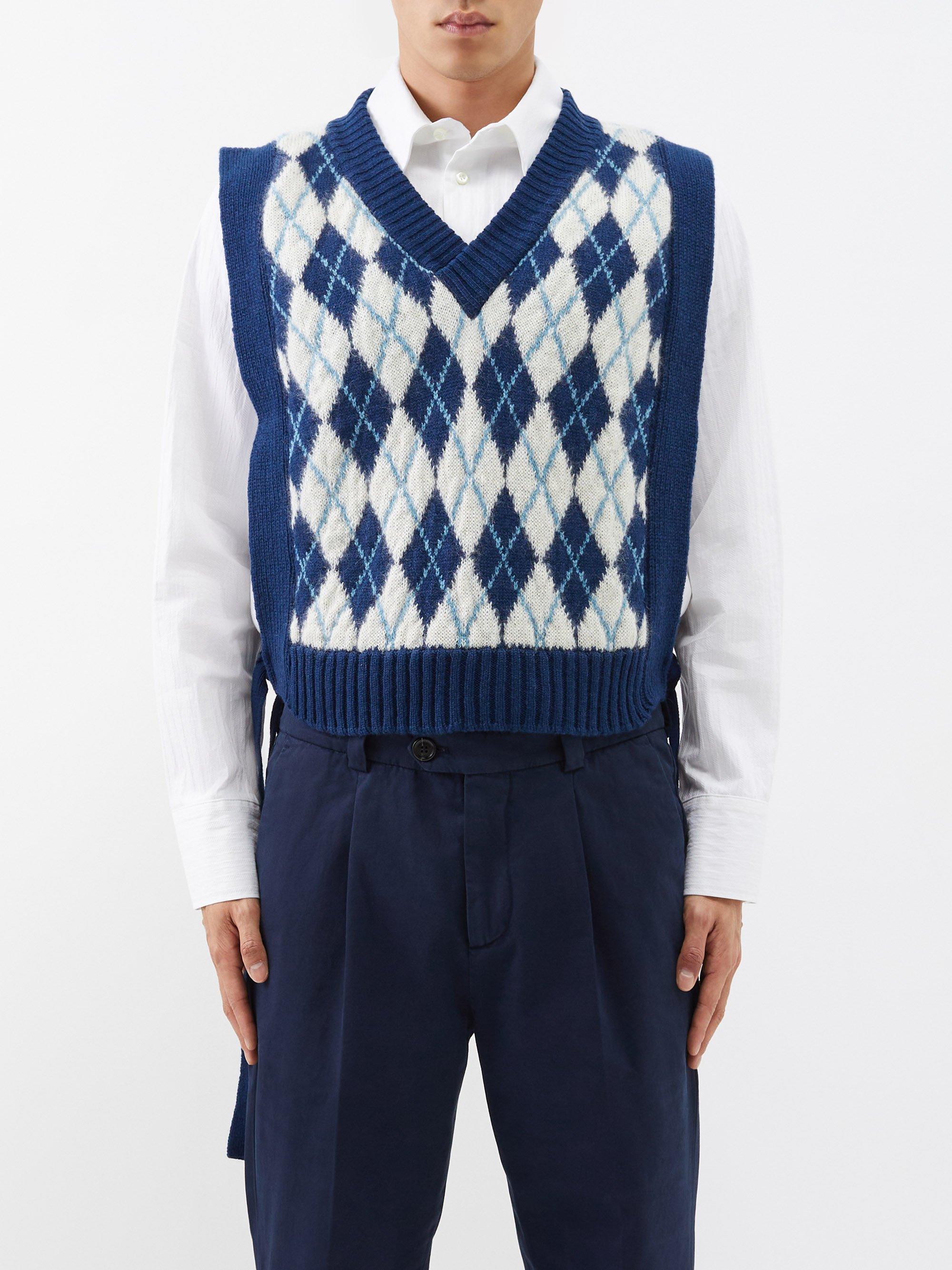 S.S.Daley Tabard Jacquard-knit Vest in Blue for Men | Lyst Australia