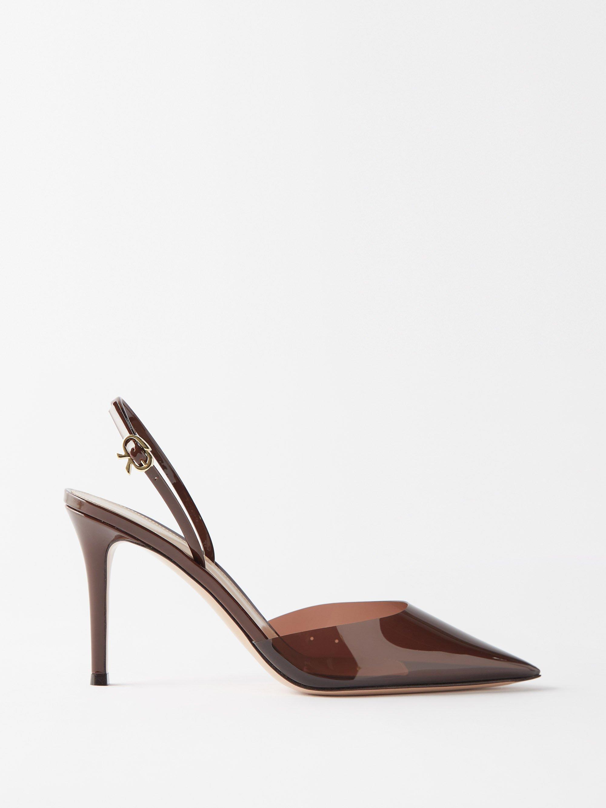 Gianvito Rossi Ribbon D'orsay 85 Pvc Pumps in White Lyst