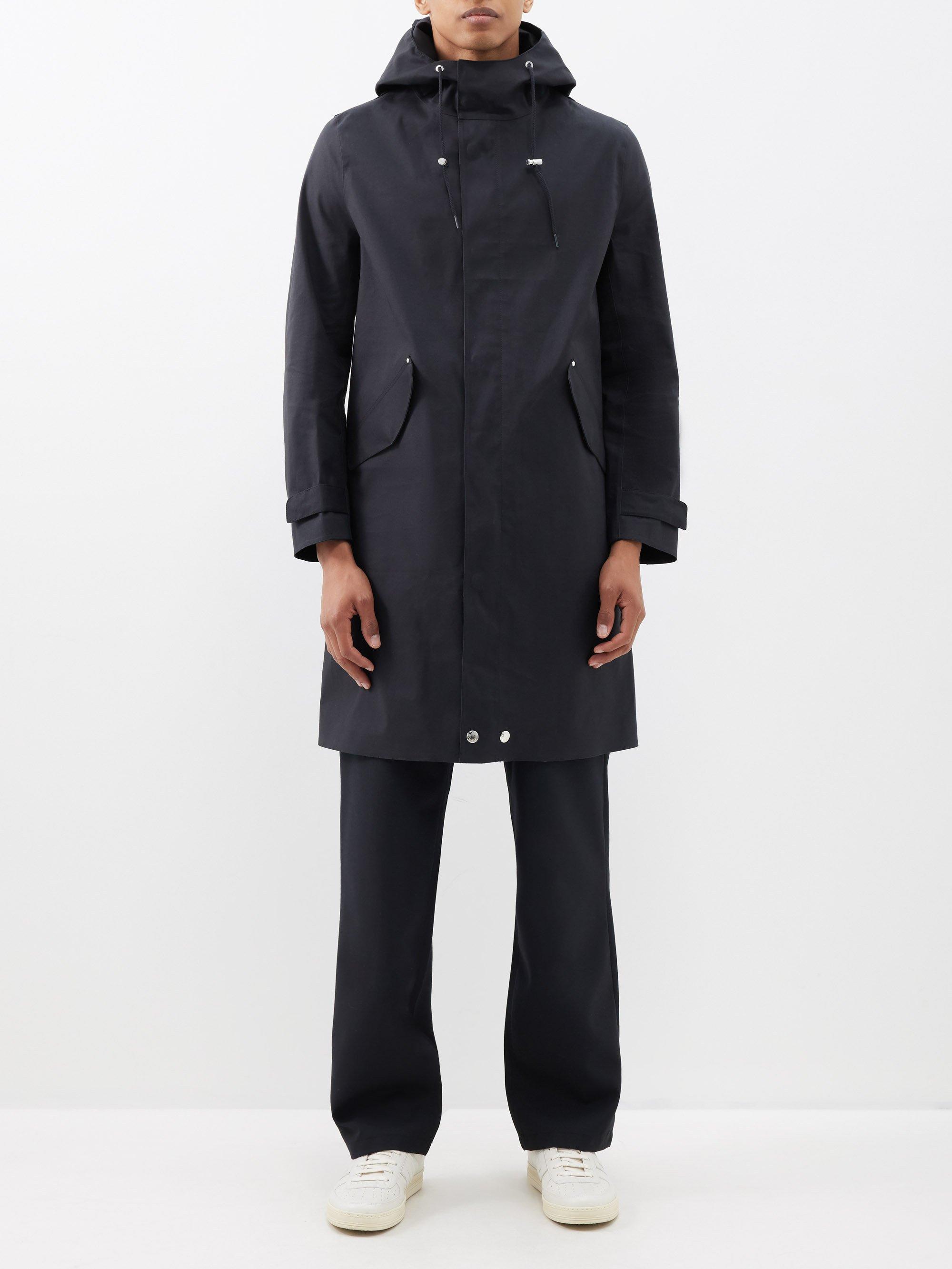 Mackintosh Granish Bonded Cotton Parka Coat in Blue for Men | Lyst