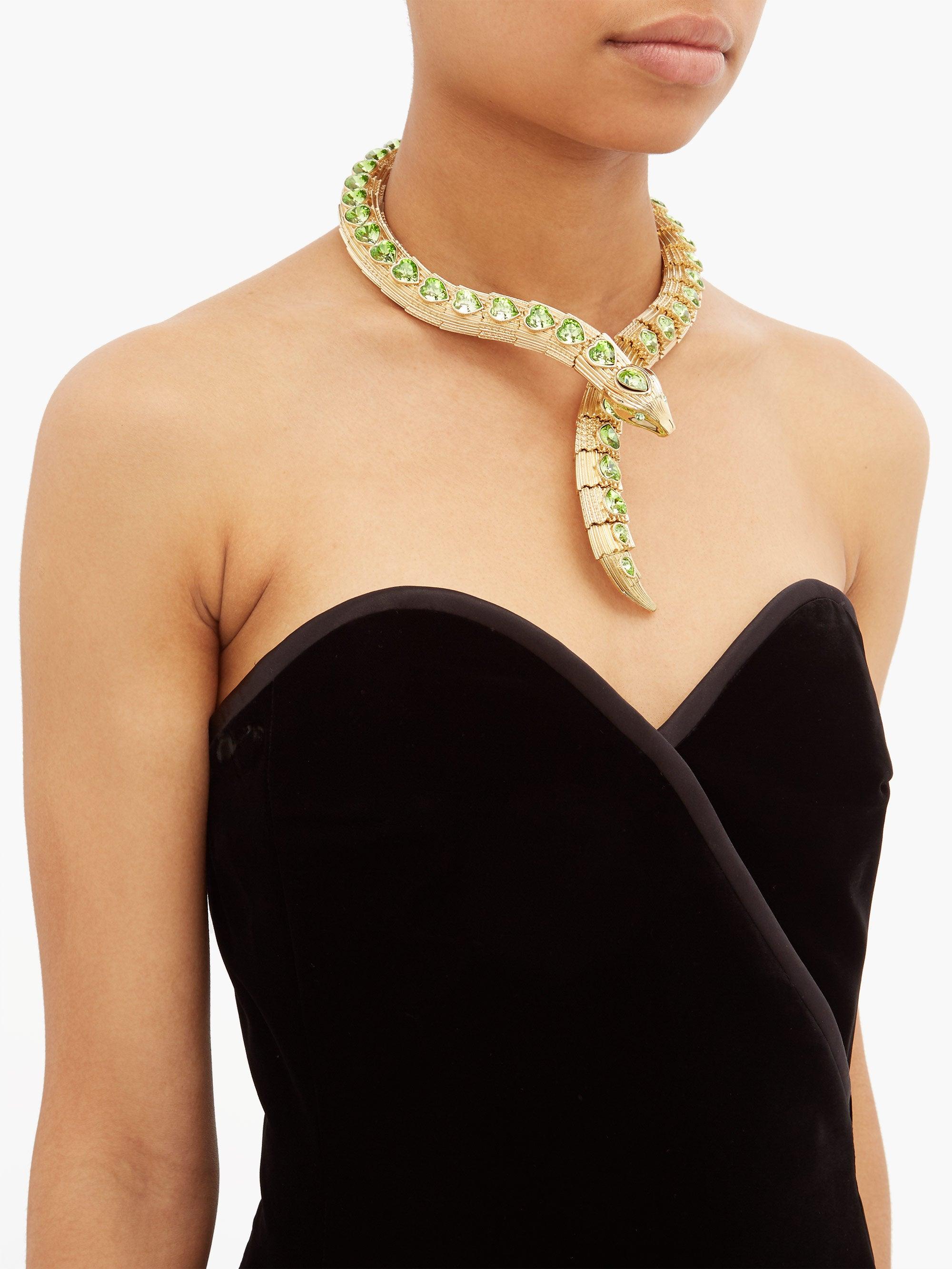 Gucci Crystal-embellished Snake Lyst