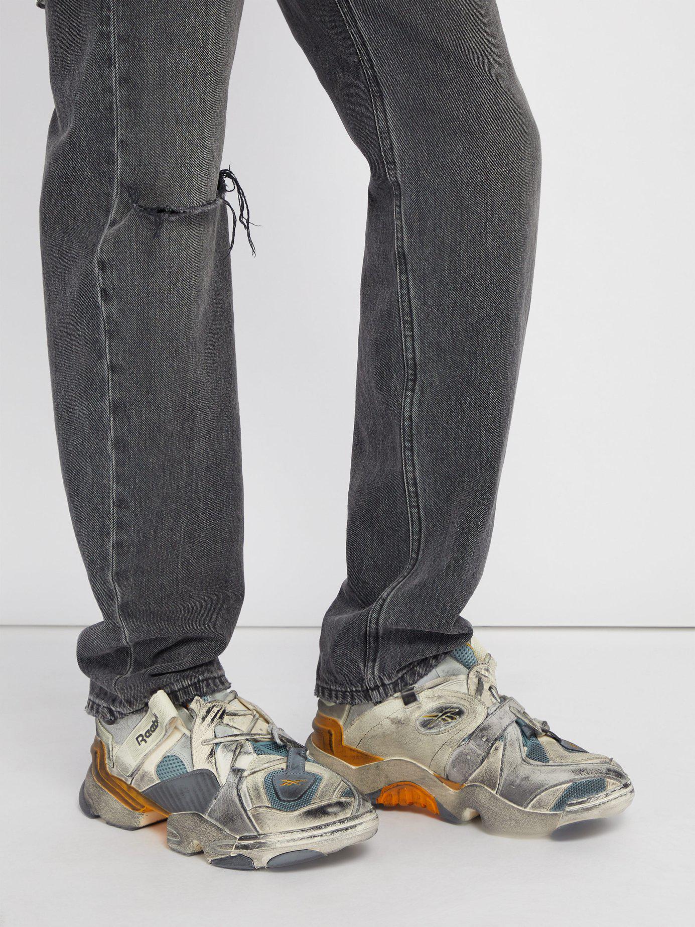 Vetements X Reebok Genetically Modified Trainers in Gray for Men