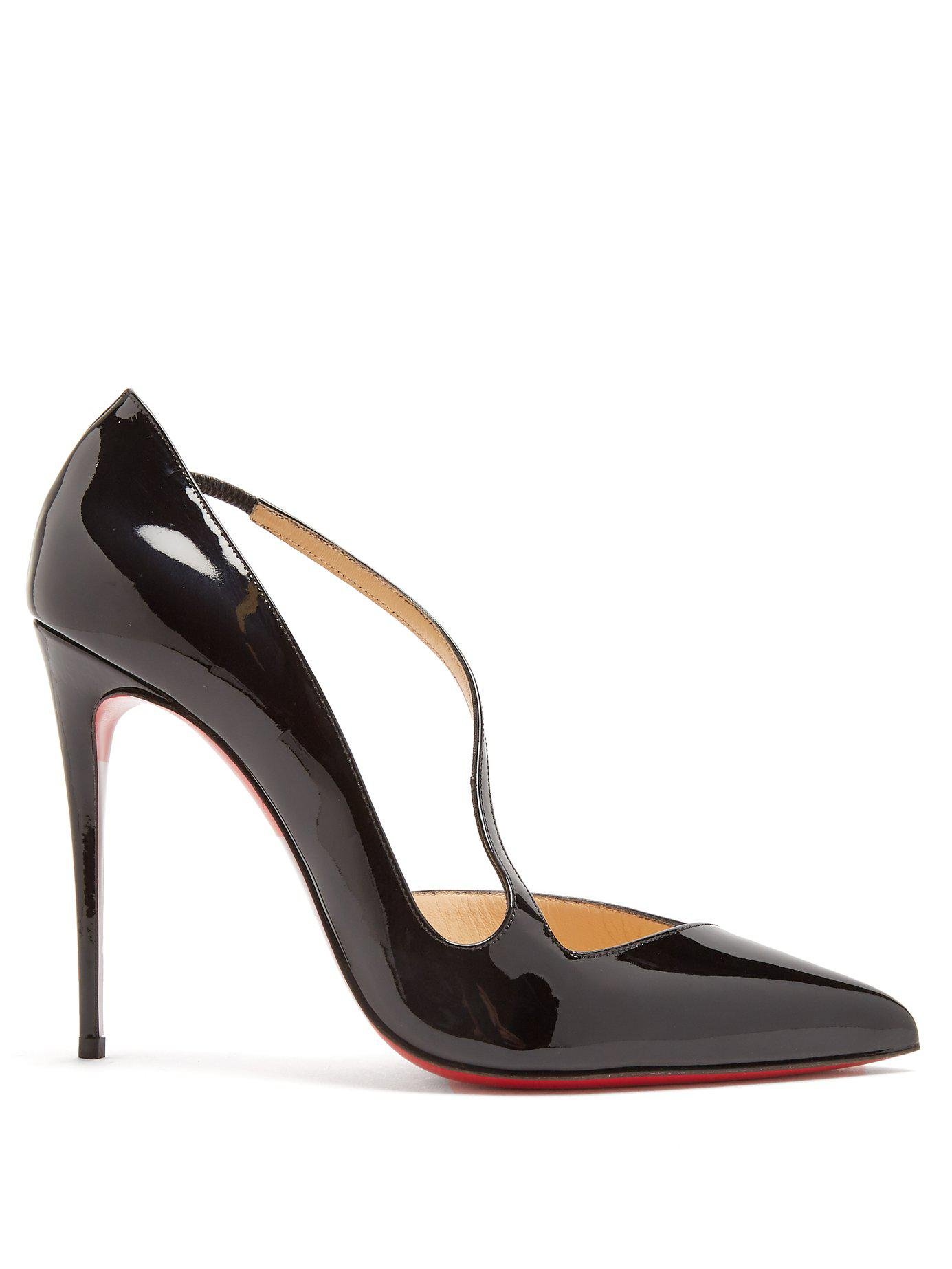 Christian Louboutin Jumping 85 Patent Leather Pumps in Black | Lyst
