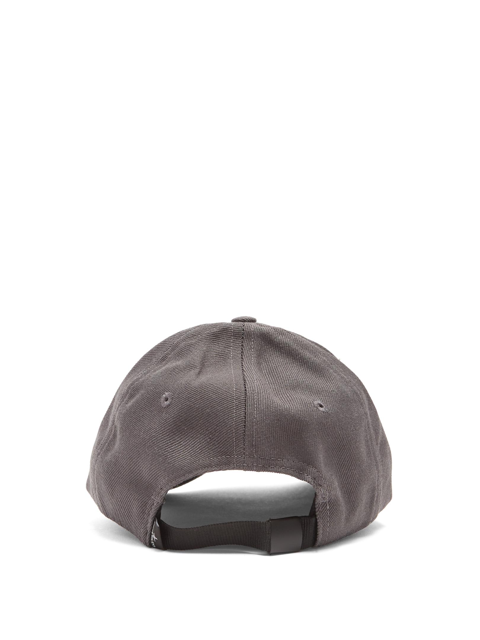 stone island classic embroidered baseball cap