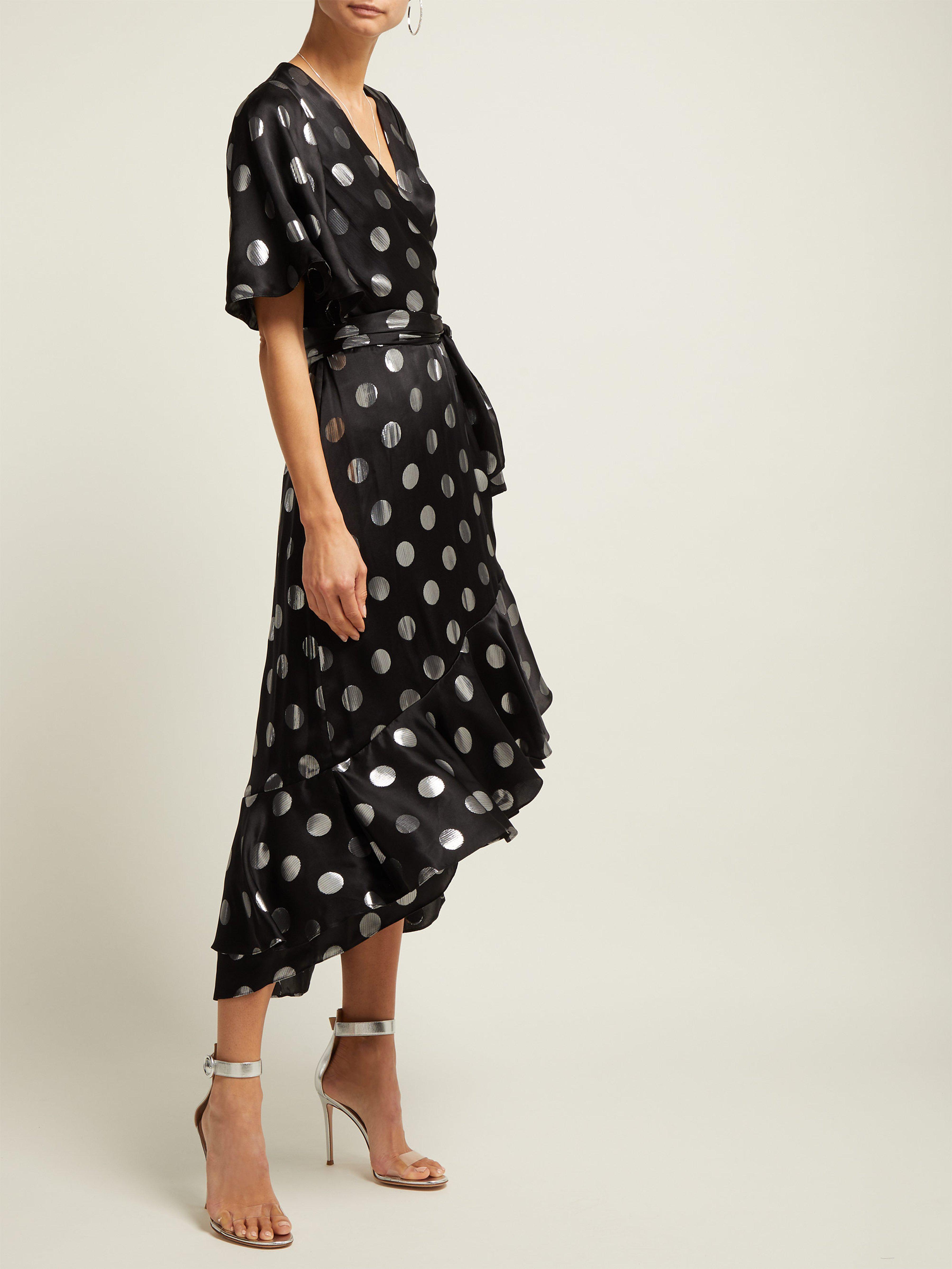 Diane von Furstenberg Sareth Silk metallic Jacquard Wrap Dress in