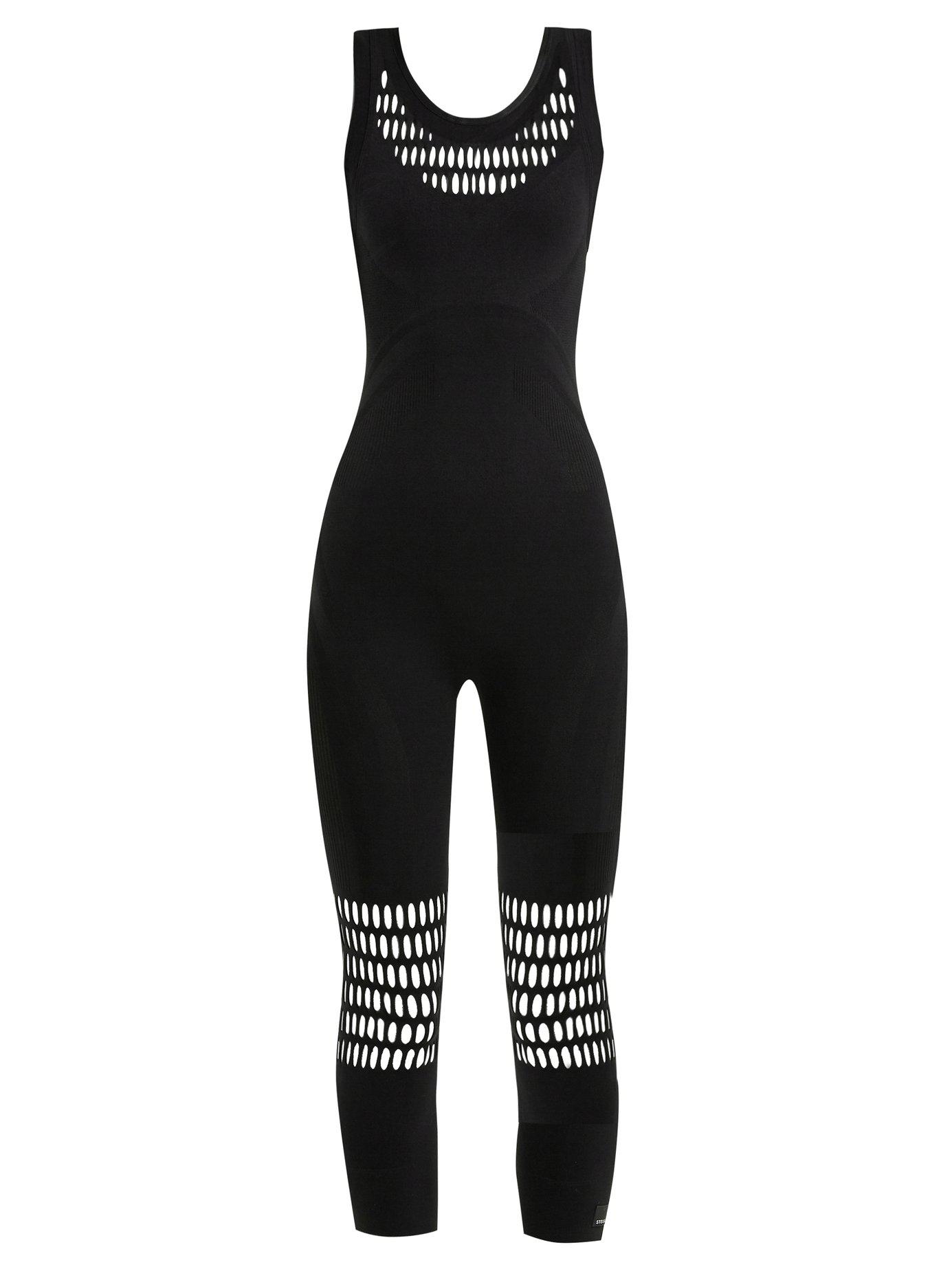 adidas By Stella McCartney Warpknit Seamless Unitard in Black | Lyst