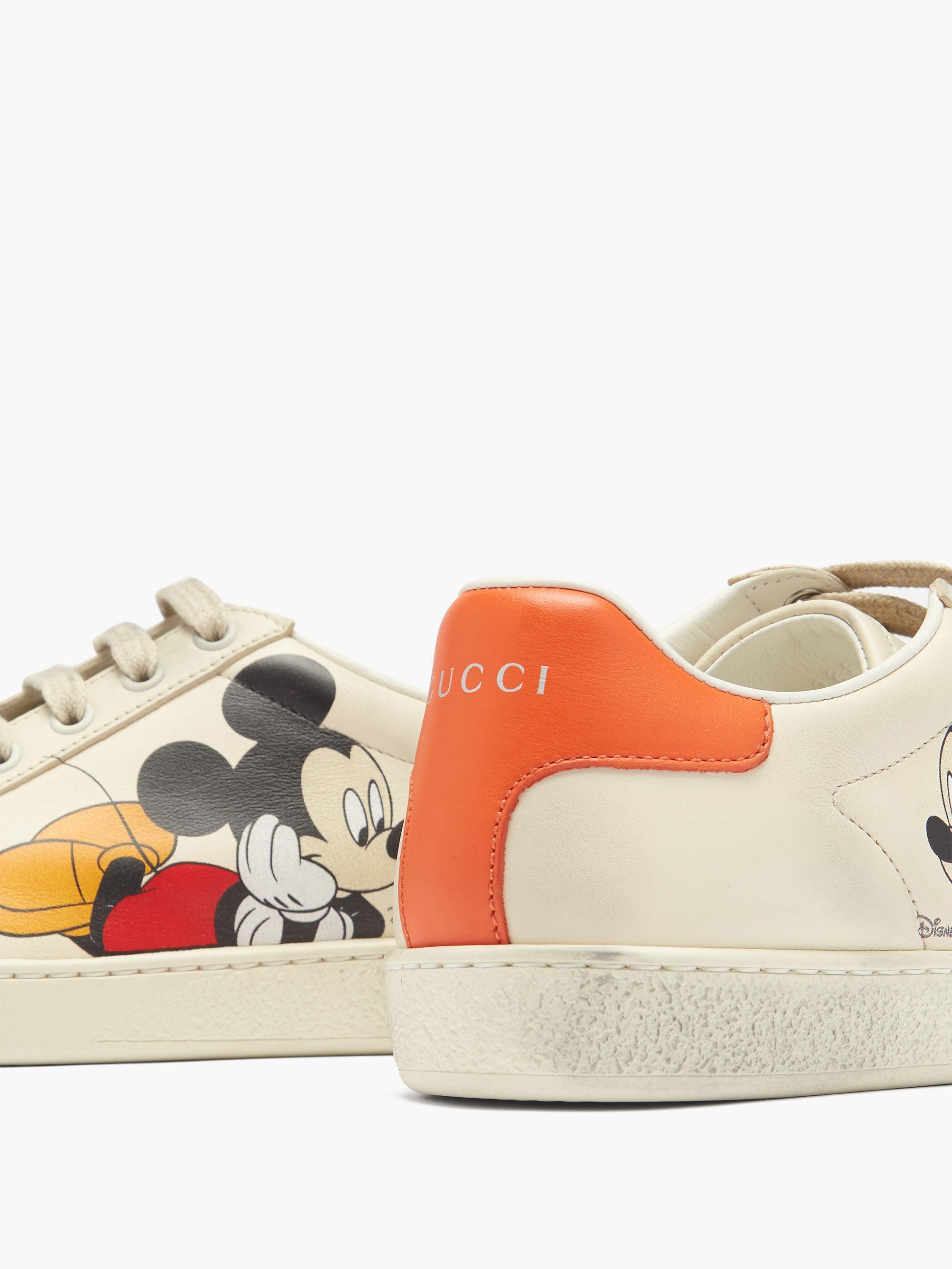 GUCCI X Disney Ace Mickey Mouse Canvas Sneakers – YEG.CHEAPLUXE