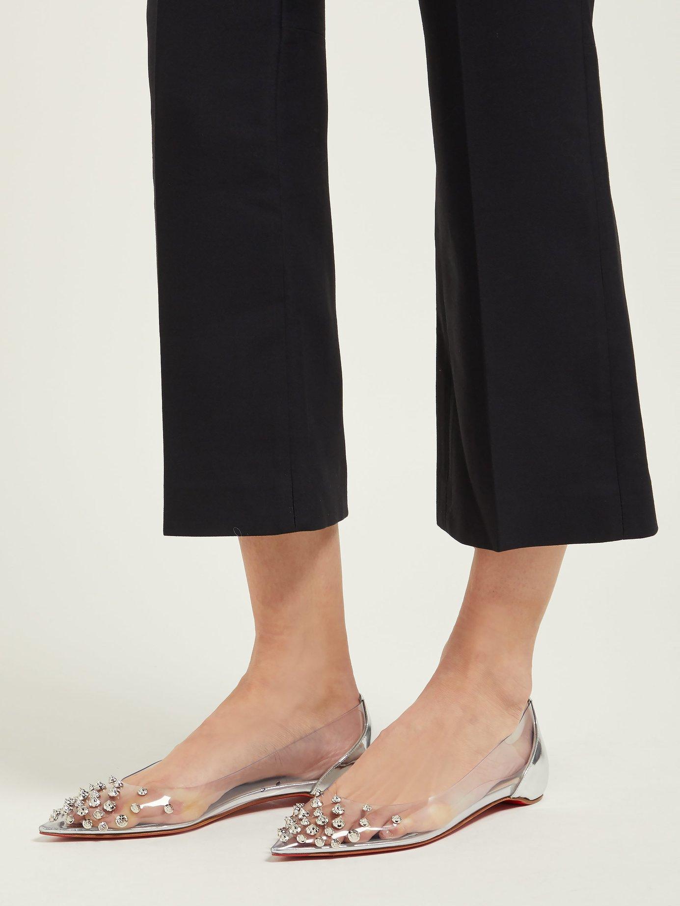 christian louboutin pvc flats