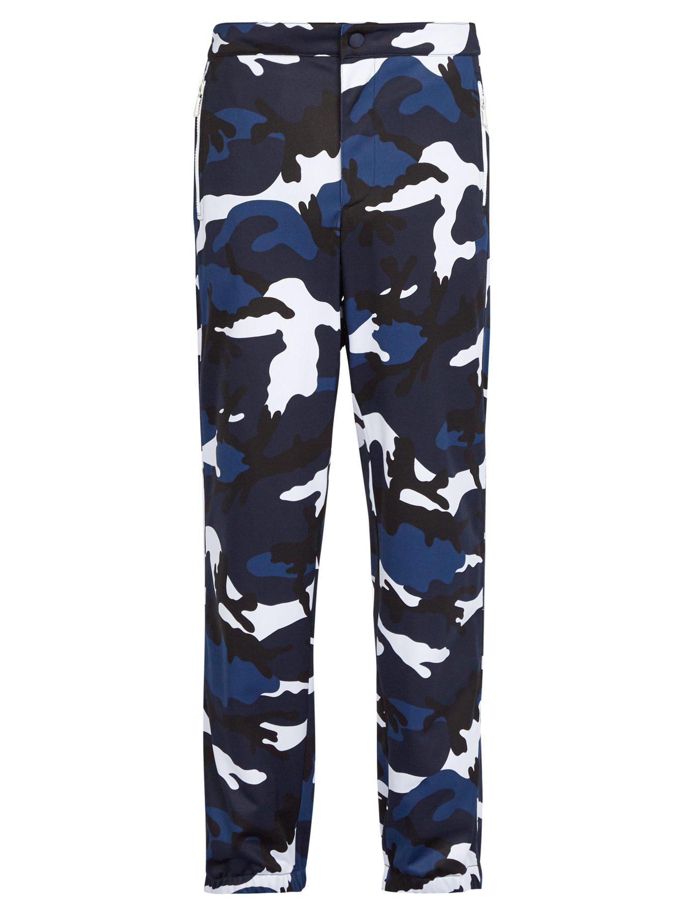 Valentino Camouflage Track Pants in Blue for Men - Lyst
