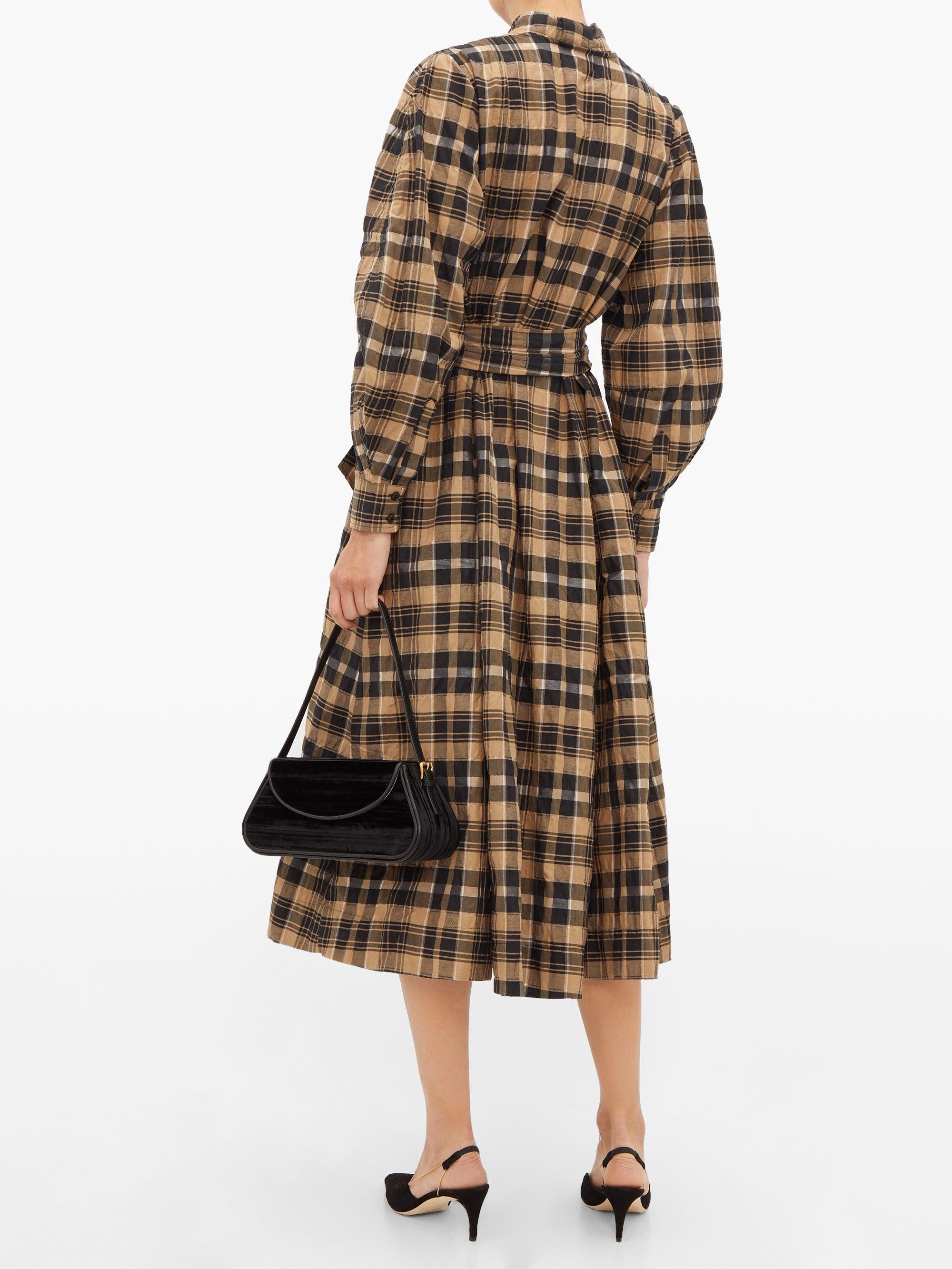 ganni searsucker dress