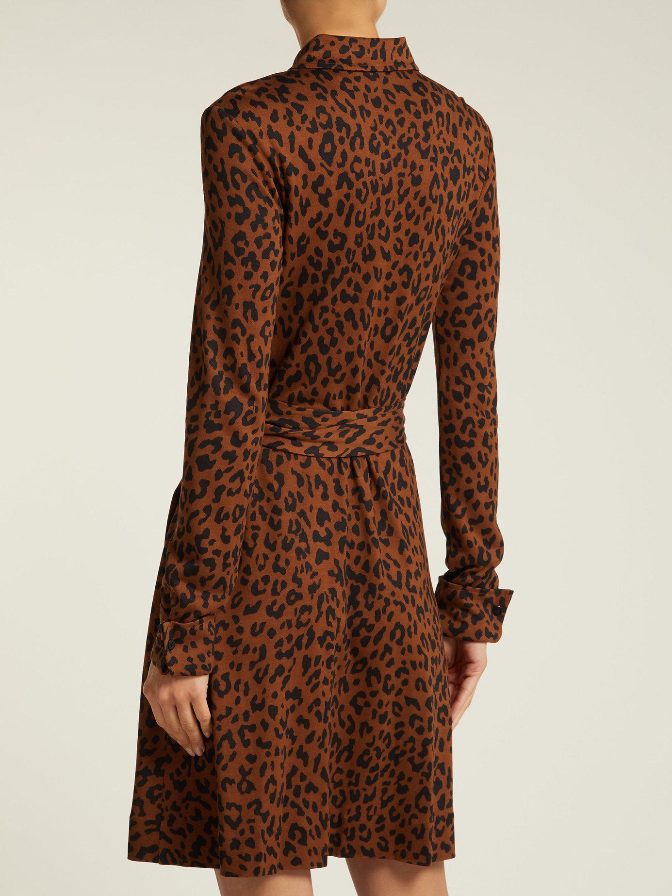 Diane von Furstenberg Didi Leopardprint Silk Wrap Dress in Animal