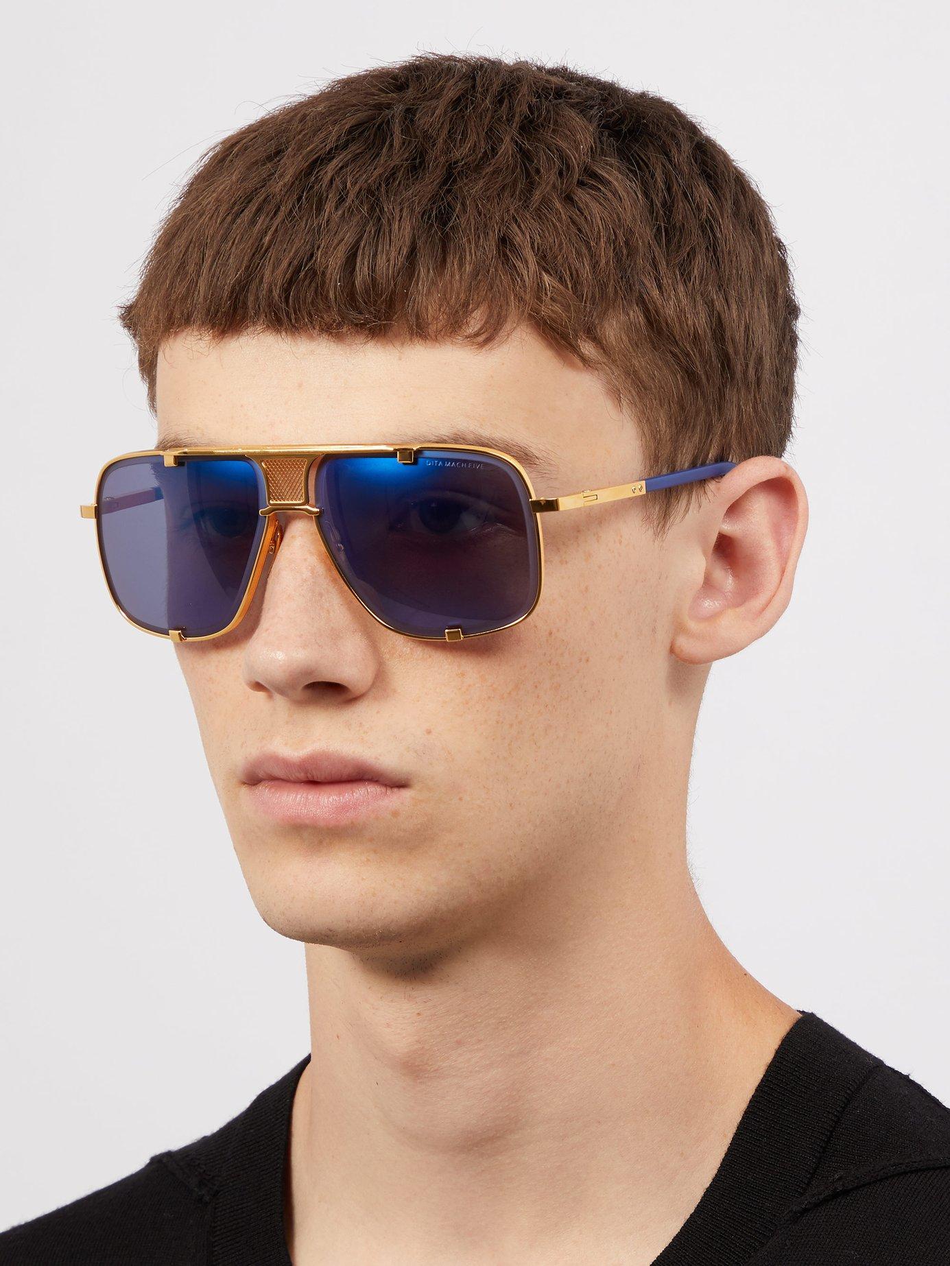 Dita Eyewear Mach Five Navigator Metal Sunglasses in Metallic for Men | Lyst