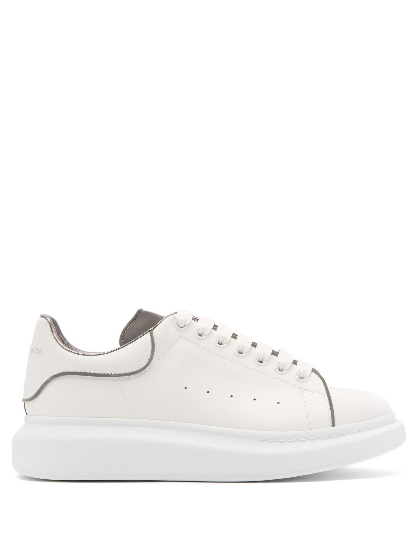 Alexander McQueen Raised-sole Low-top Leather Trainers in White for Men ...