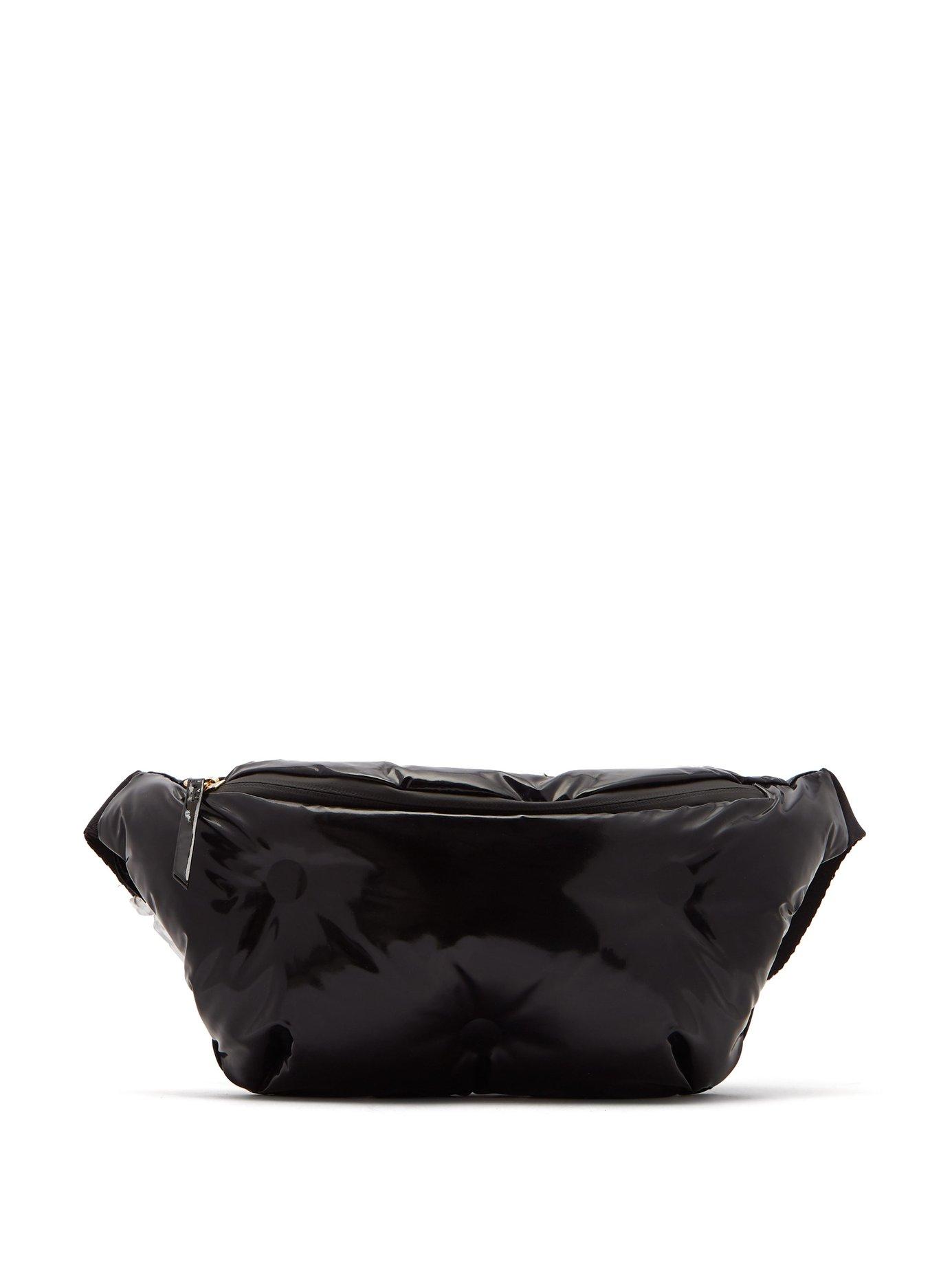 Maison Margiela Leather Glam Slam Quilted Belt Bag in Black - Lyst