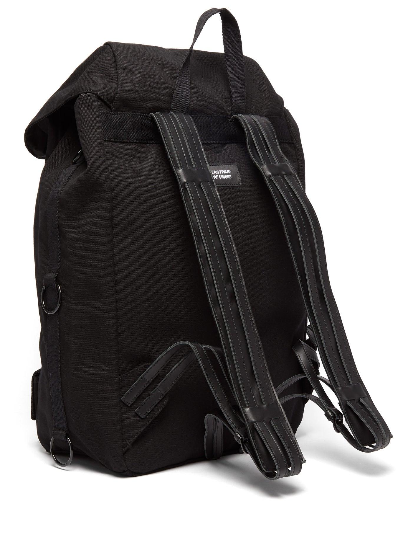 Eastpak Leather X Raf Simons Large Top-load Backpack in Black for Men ...