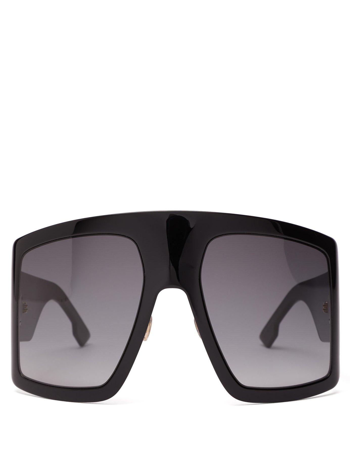 Dior Solight1 Oversized Acetate Sunglasses in Black | Lyst