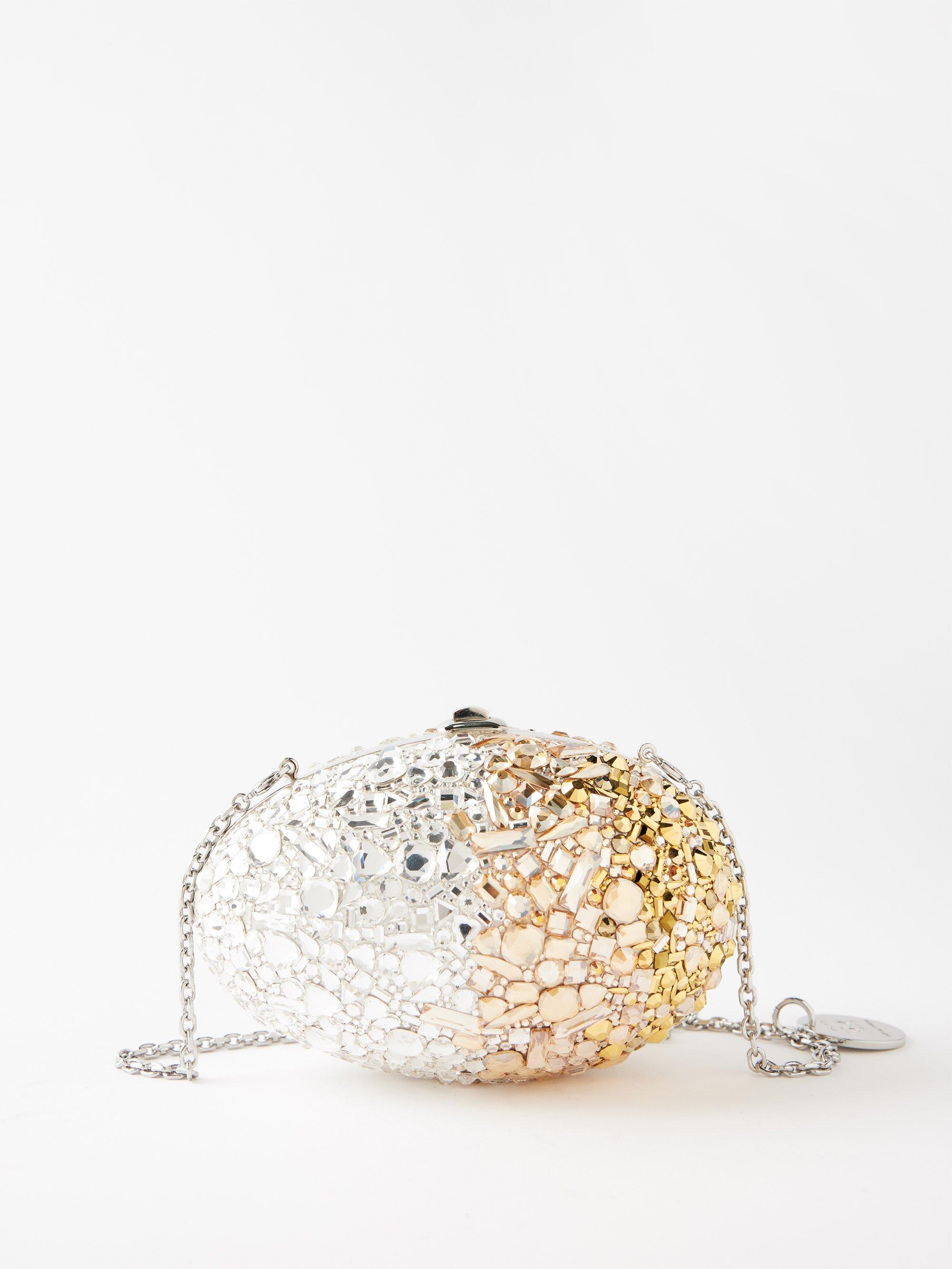 Silver embellished deals clutch