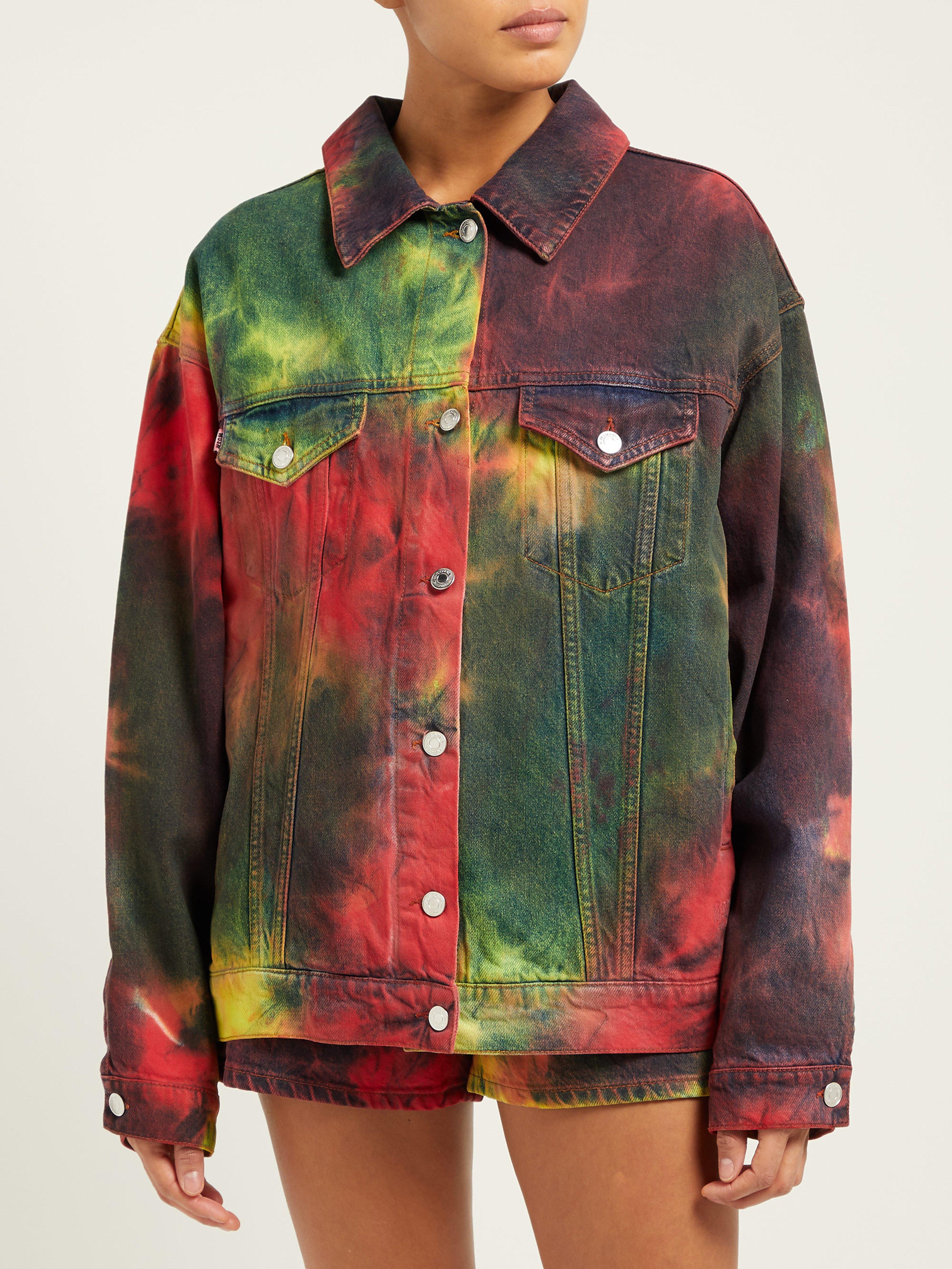 MSGM Tie Dye Denim Jacket Lyst