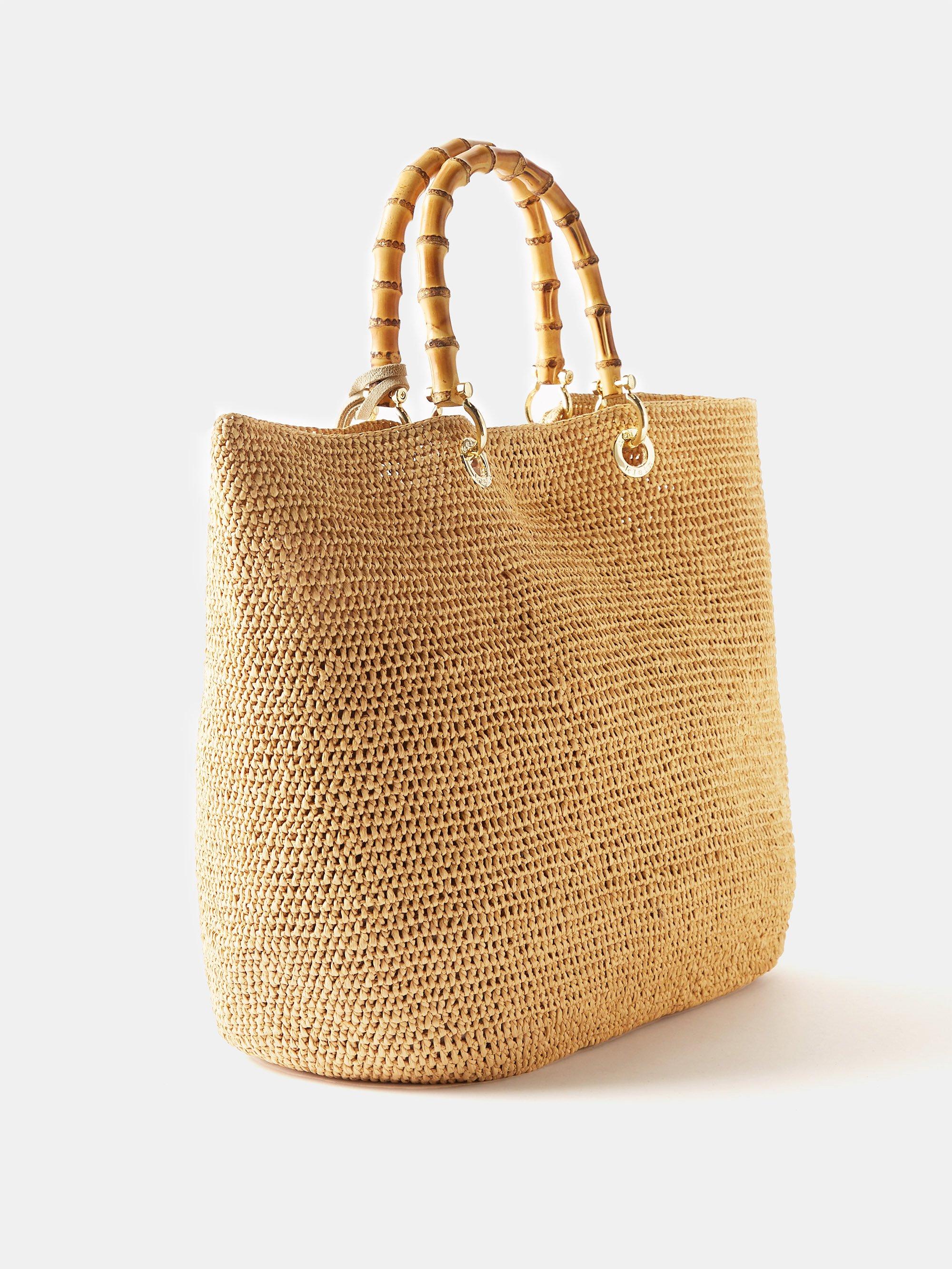 Heidi Klein Savannah Bay Bamboo-handle Raffia Basket Bag in