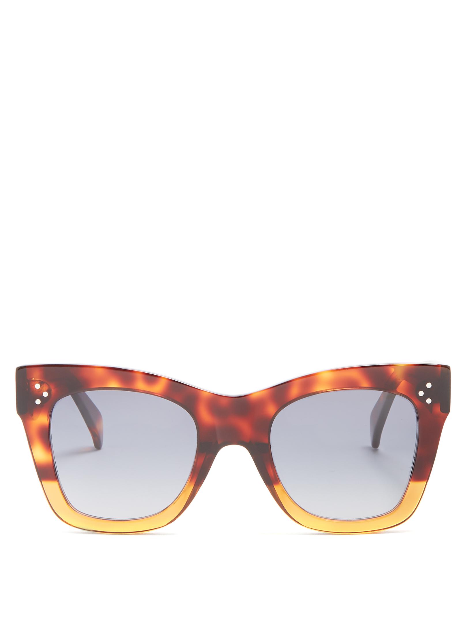 Celine Cat-eye Acetate Sunglasses Lyst