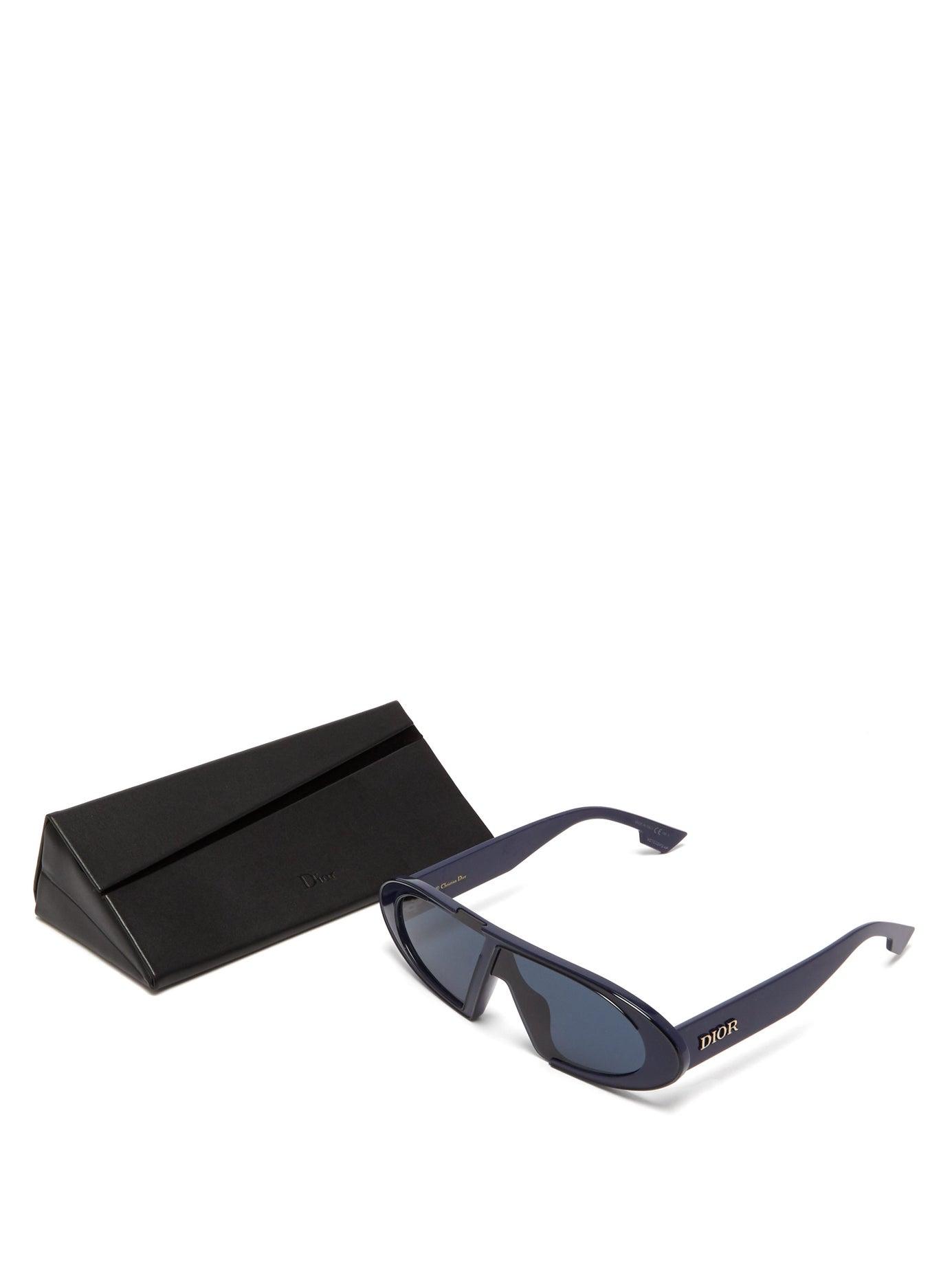 Christian Dior Sunglasses Oblique Women Plastic Blue Dark Blue