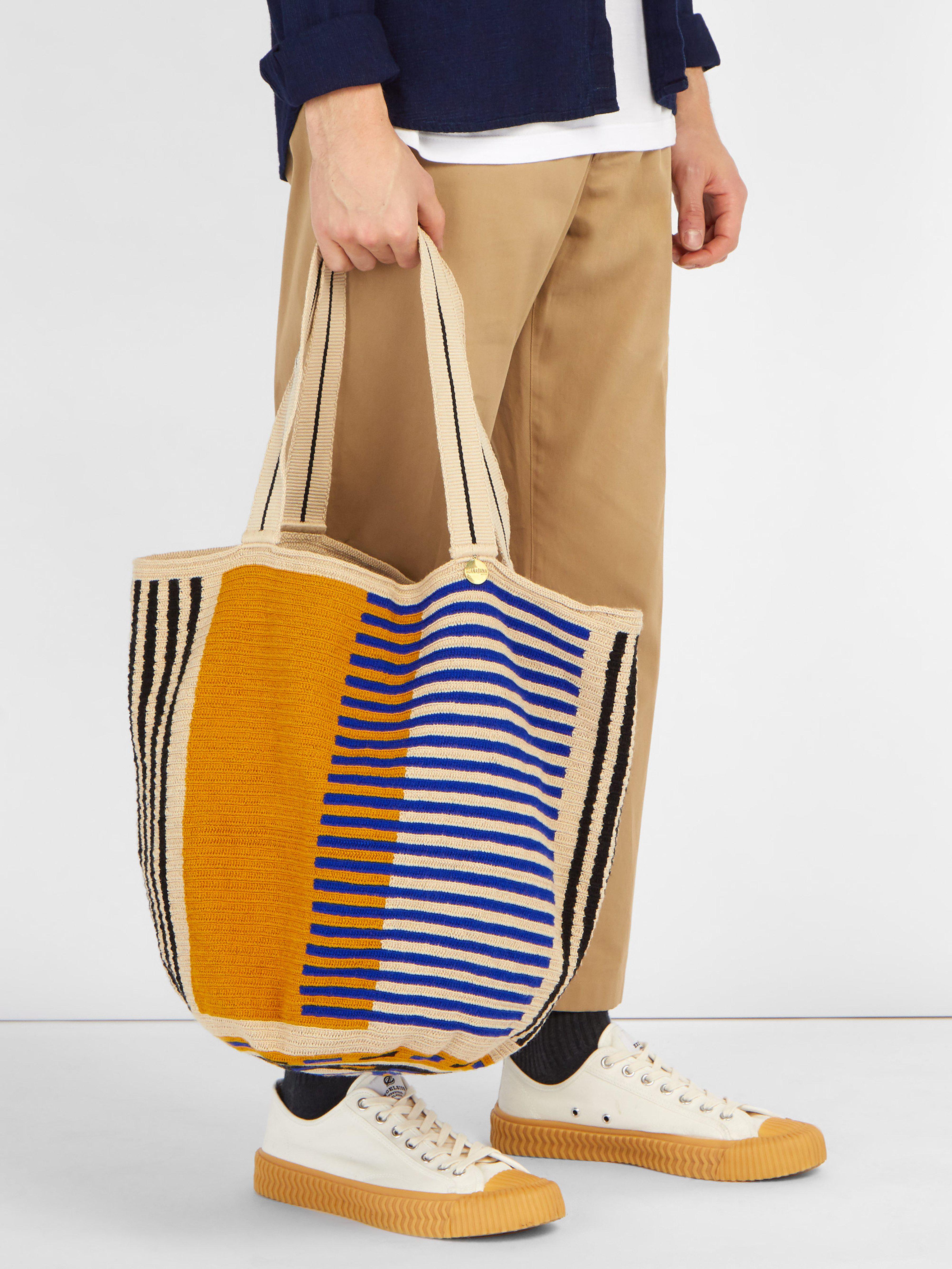 Guanabana Woven Crotchet Bag In Blue For Men Lyst View Fullscreen