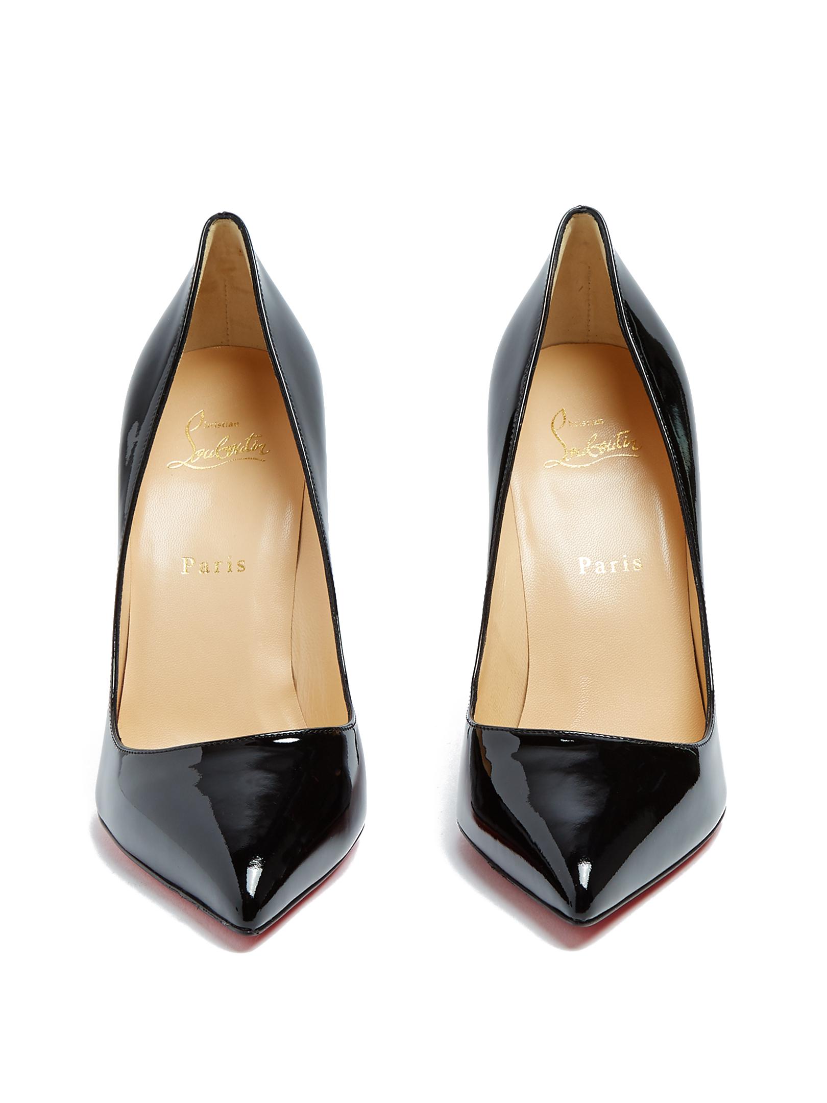 Christian Louboutin Pigalle 100mm Patent-leather Pumps in Black | Lyst