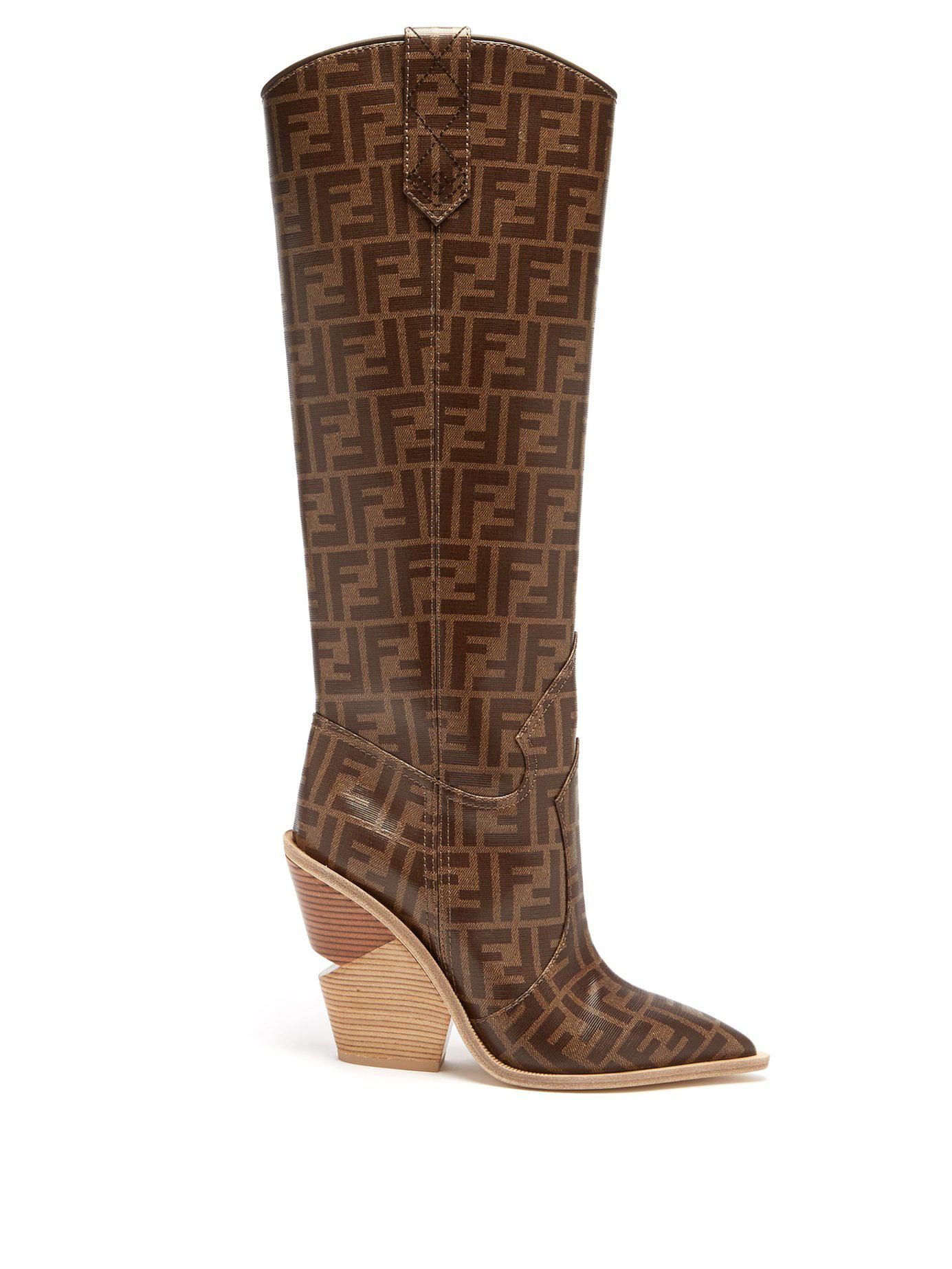 fendi blue cowboy boots