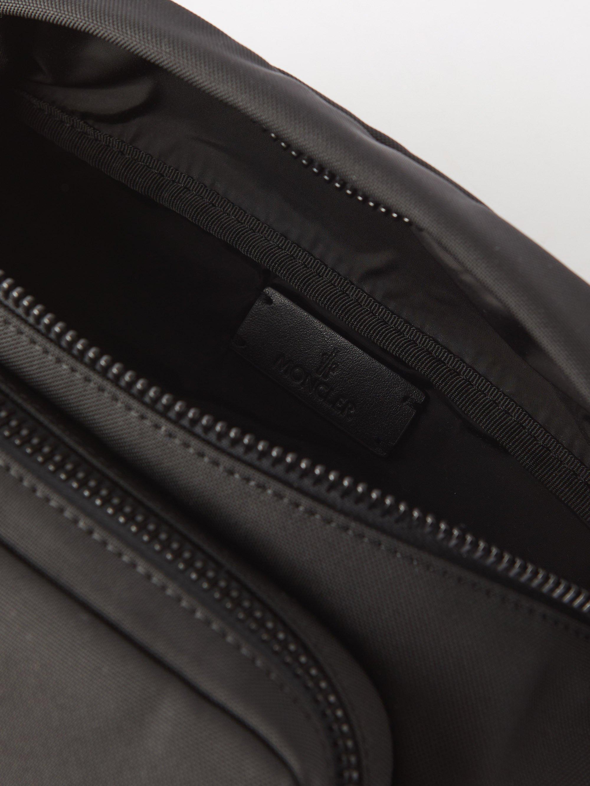 Moncler Durance Logo-patch Nylon Cross-body Bag in Black for Men | Lyst