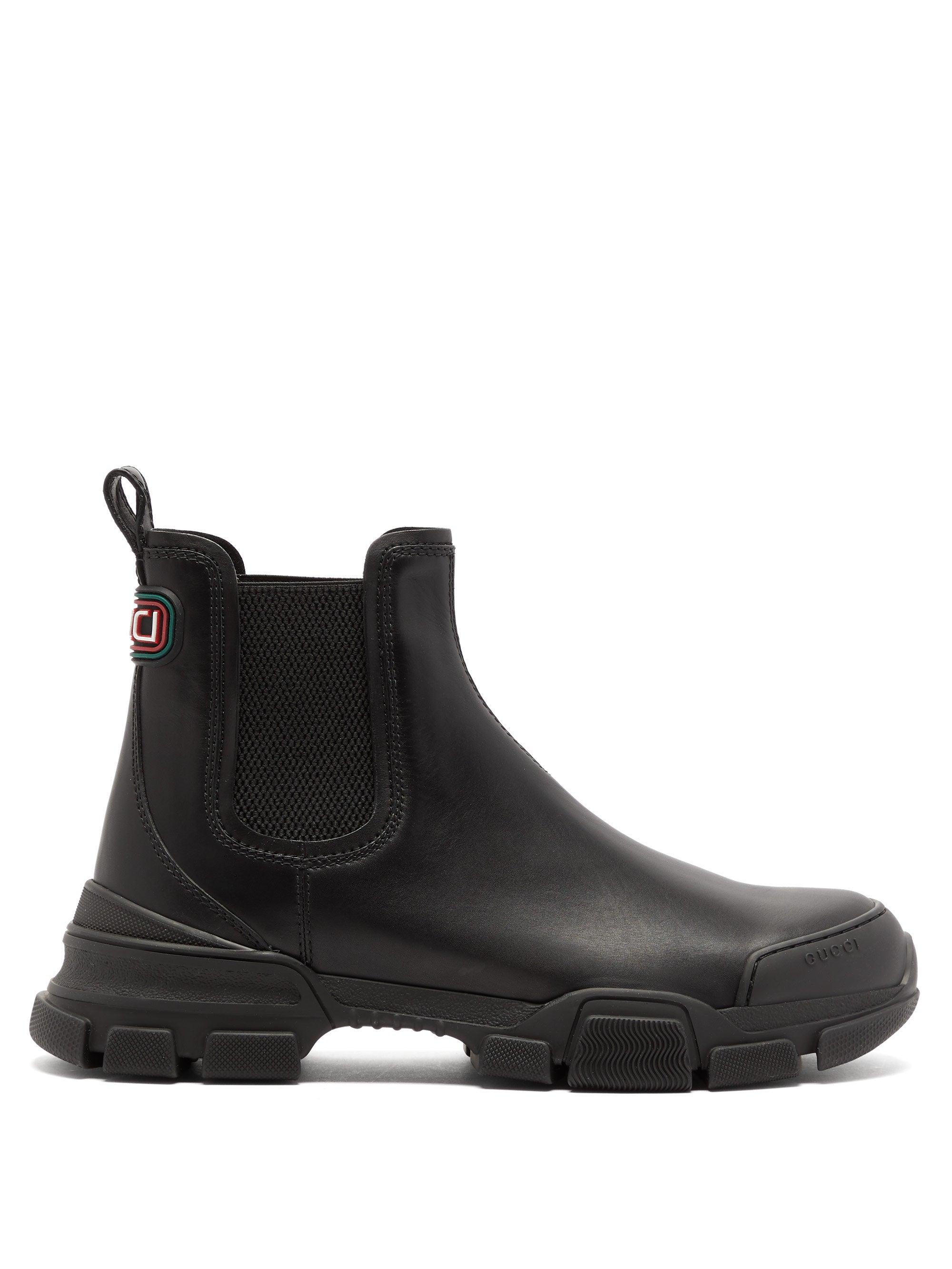 Leon Exaggerated-sole Leather Chelsea Boots Men | Lyst