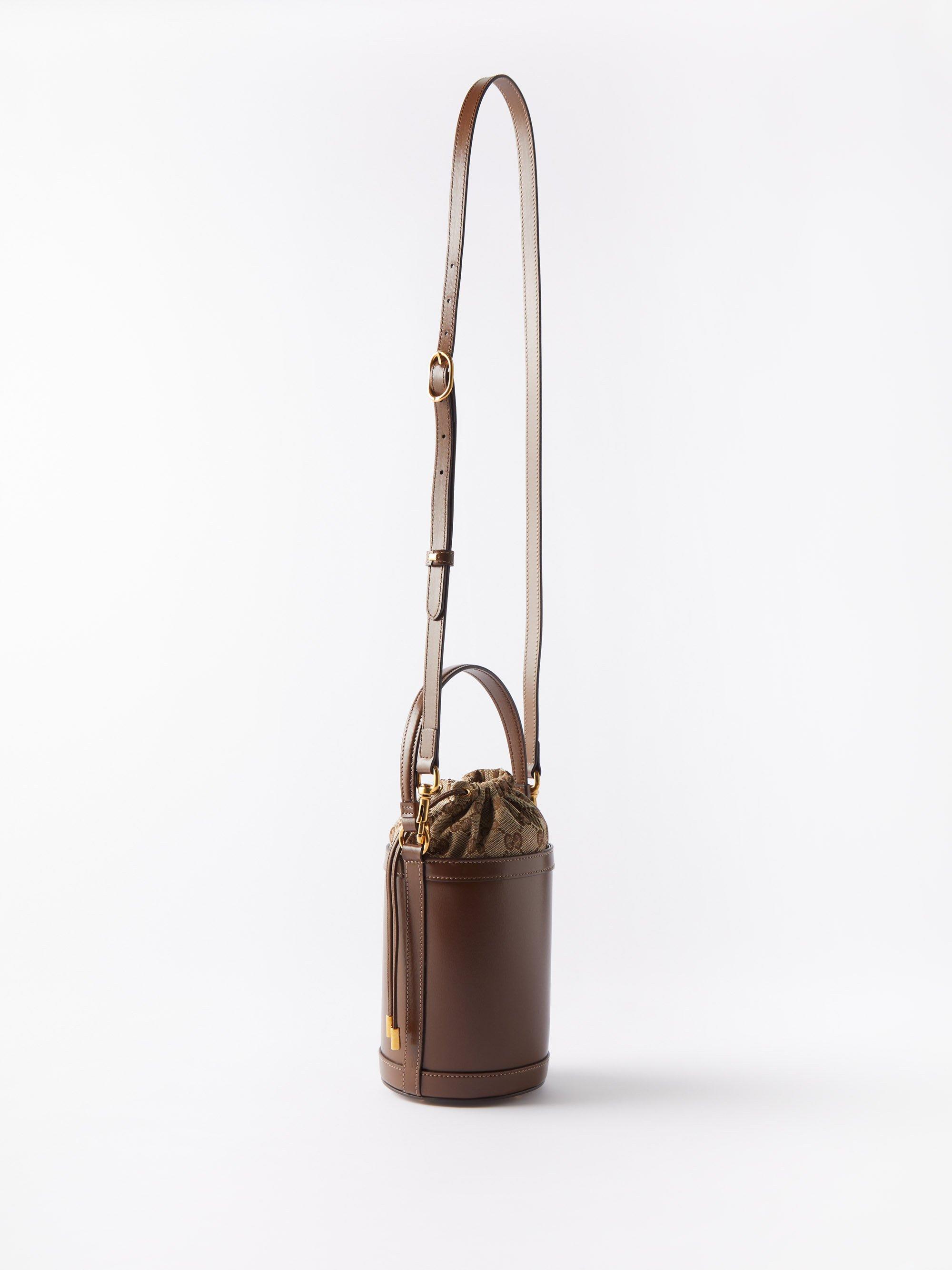 Gucci Ophidia Bucket Bag GG Coated Canvas Mini Brown 2233691