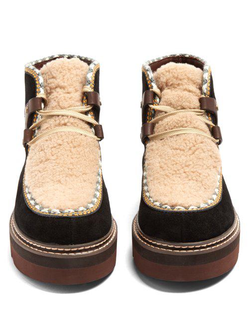 see by chloe shearling ankle boots